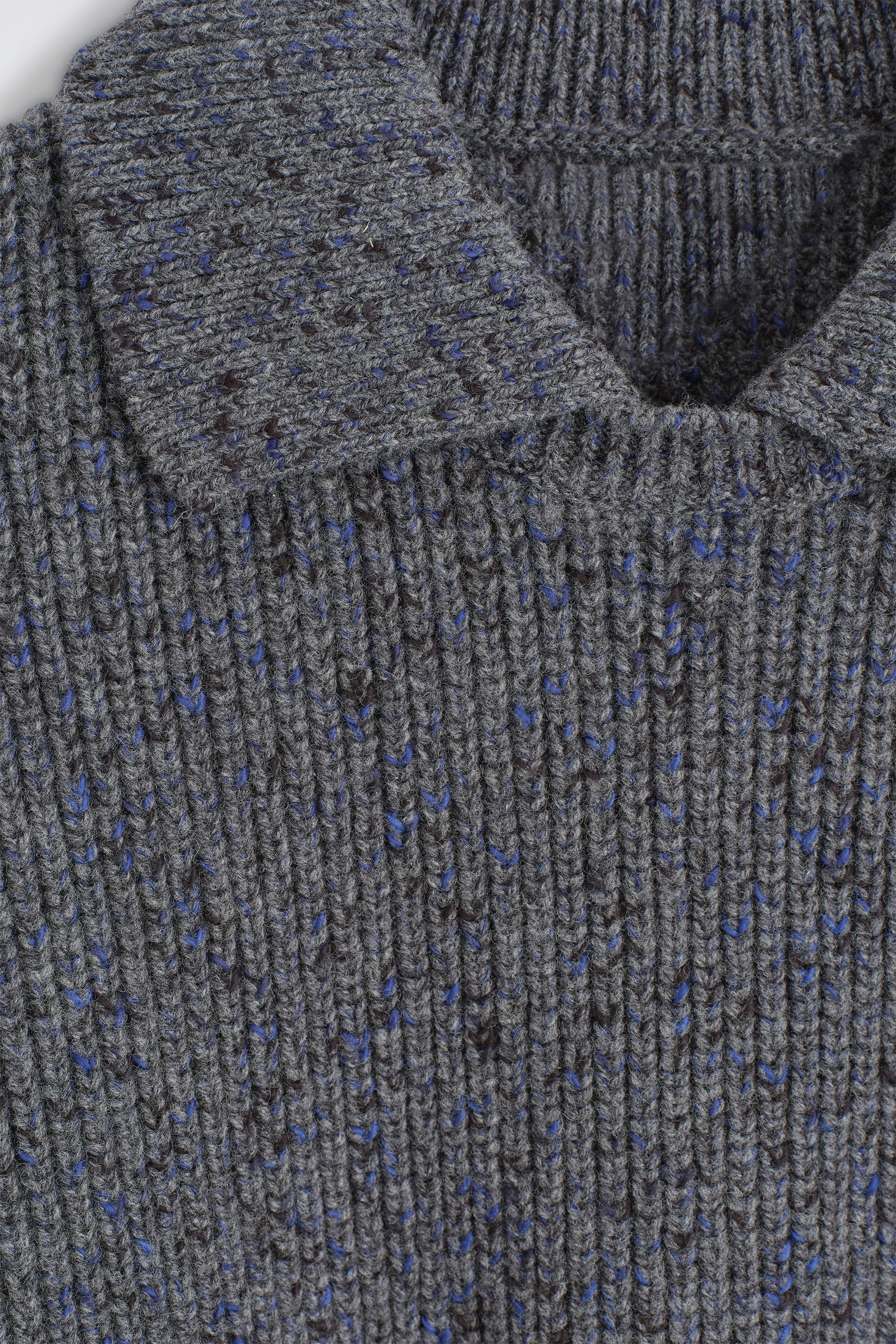 DONEGAL-EFFECT WOOL-COTTON POLO JUMPER - 7