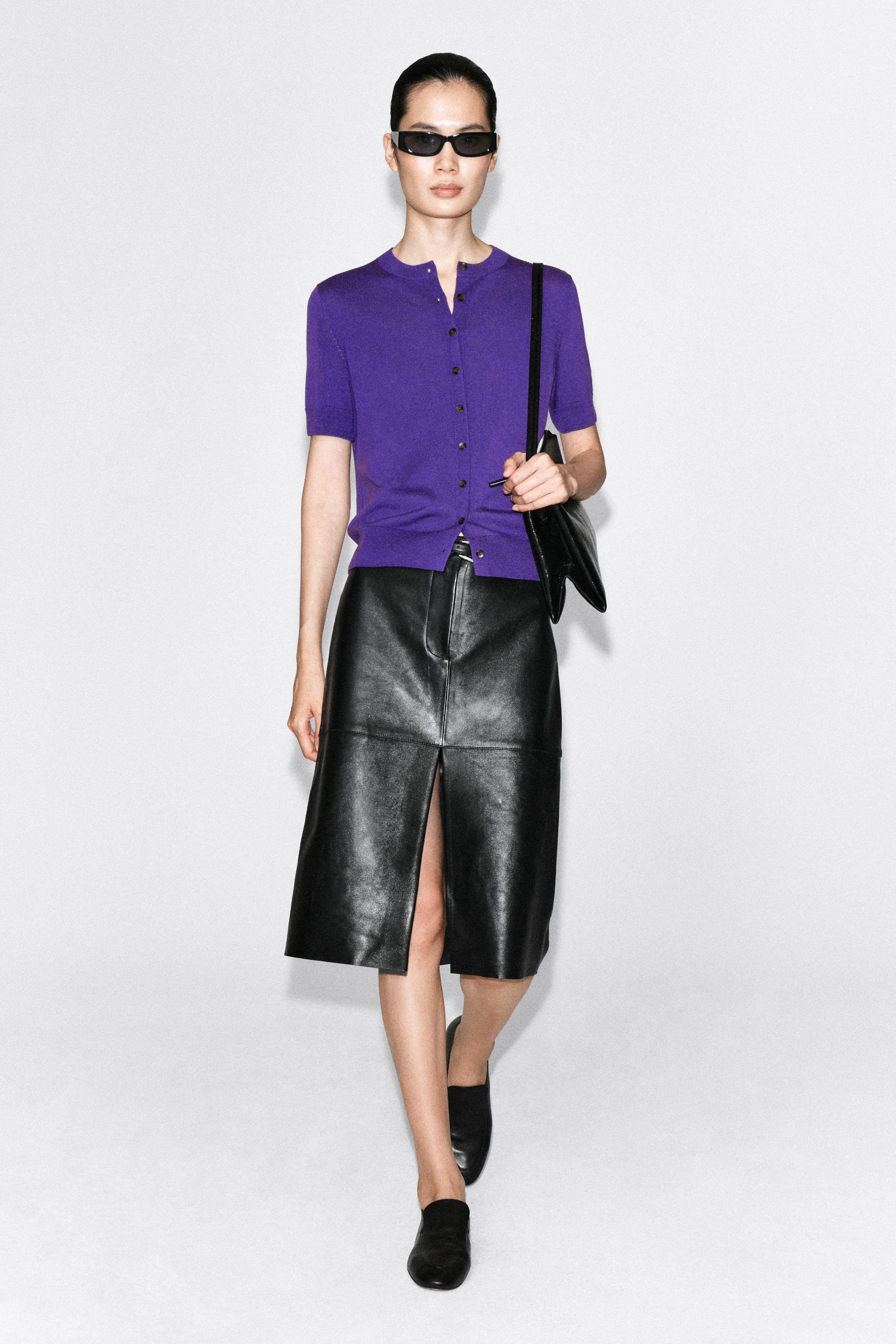 SHRUNKEN SHORT-SLEEVED CARDIGAN - 3