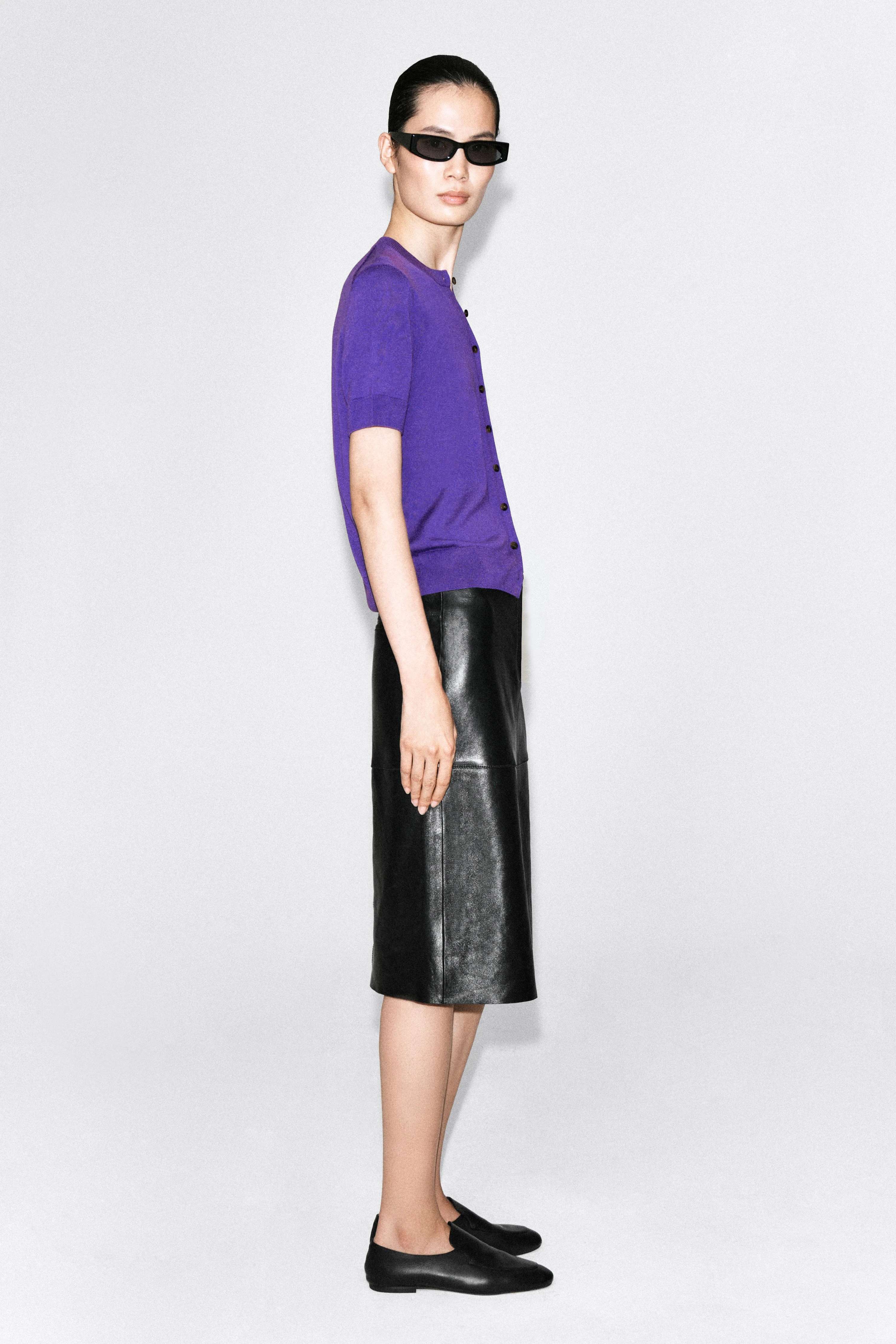 SHRUNKEN SHORT-SLEEVED CARDIGAN - 5