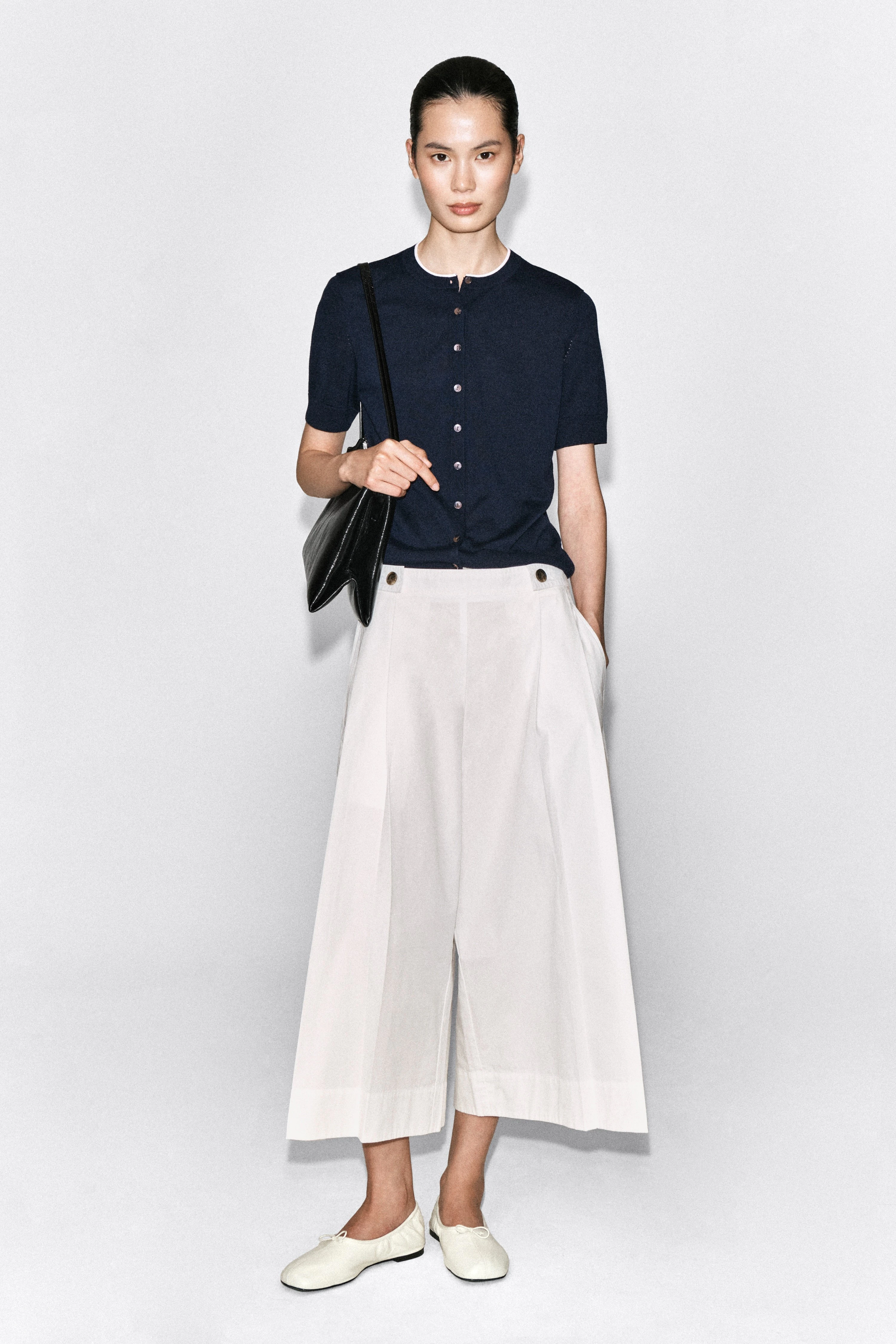 SHRUNKEN SHORT-SLEEVED CARDIGAN - 3