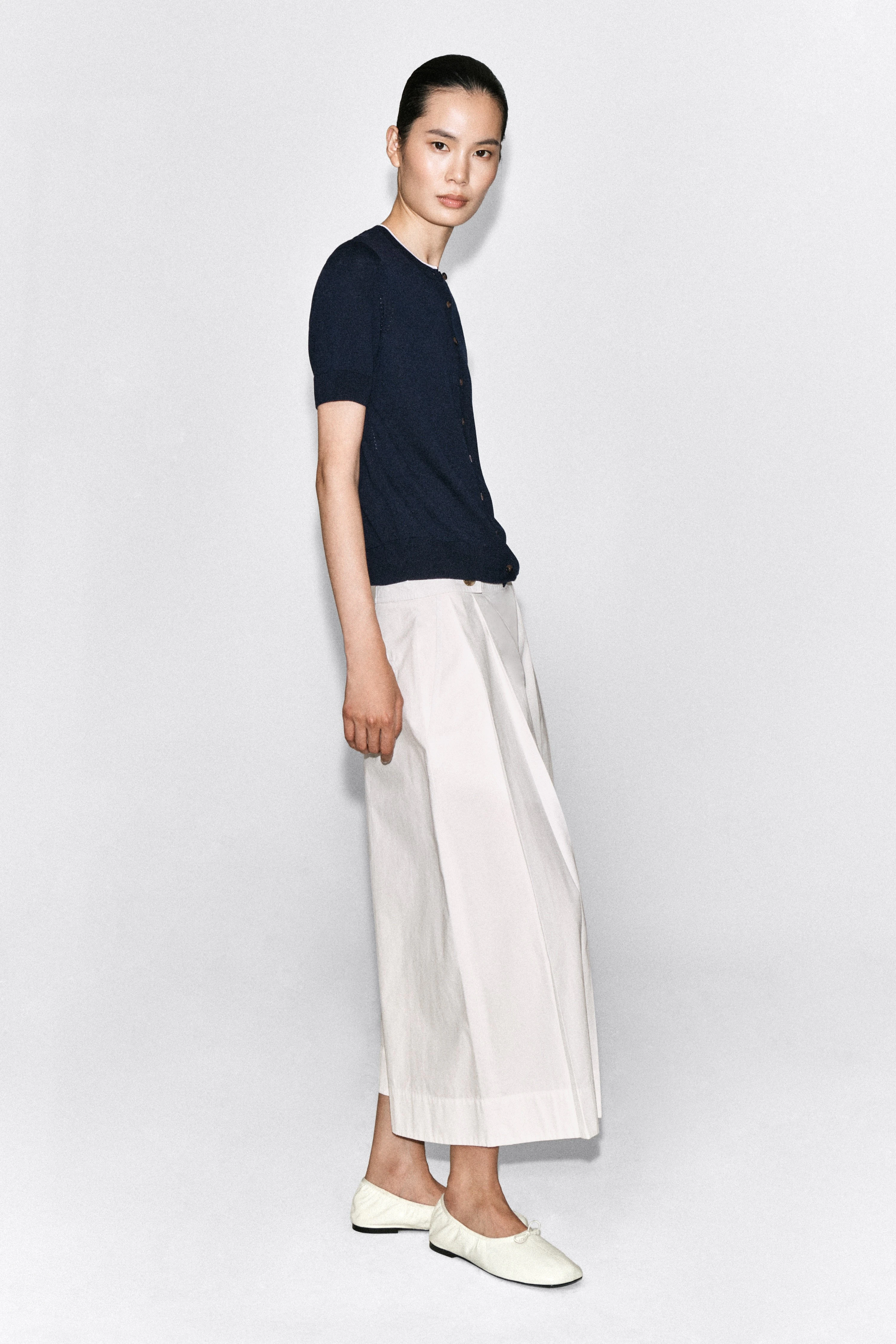 SHRUNKEN SHORT-SLEEVED CARDIGAN - 5