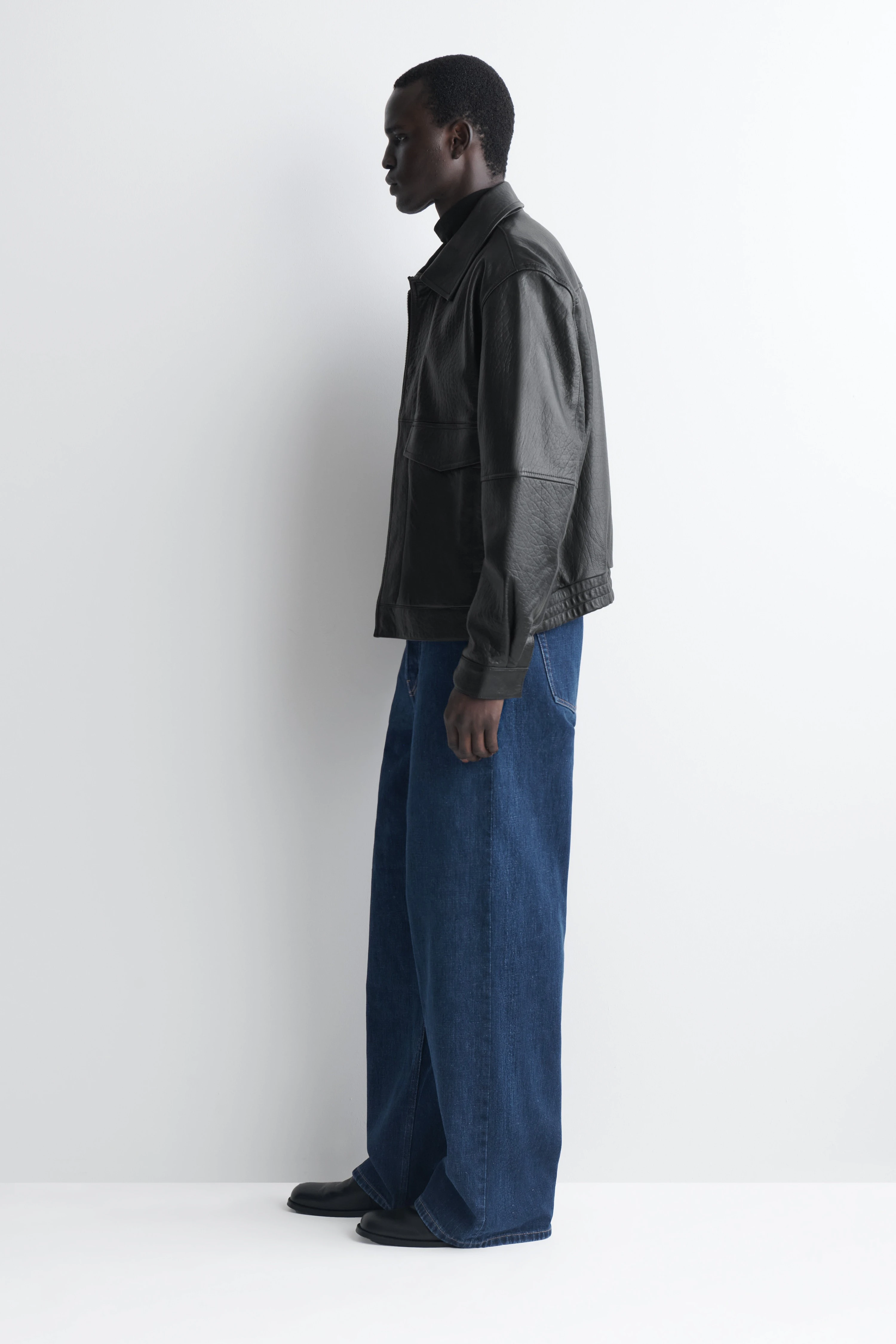 FOLD SELVEDGE LOOSE-FIT WIDE-LEG JEANS - 5