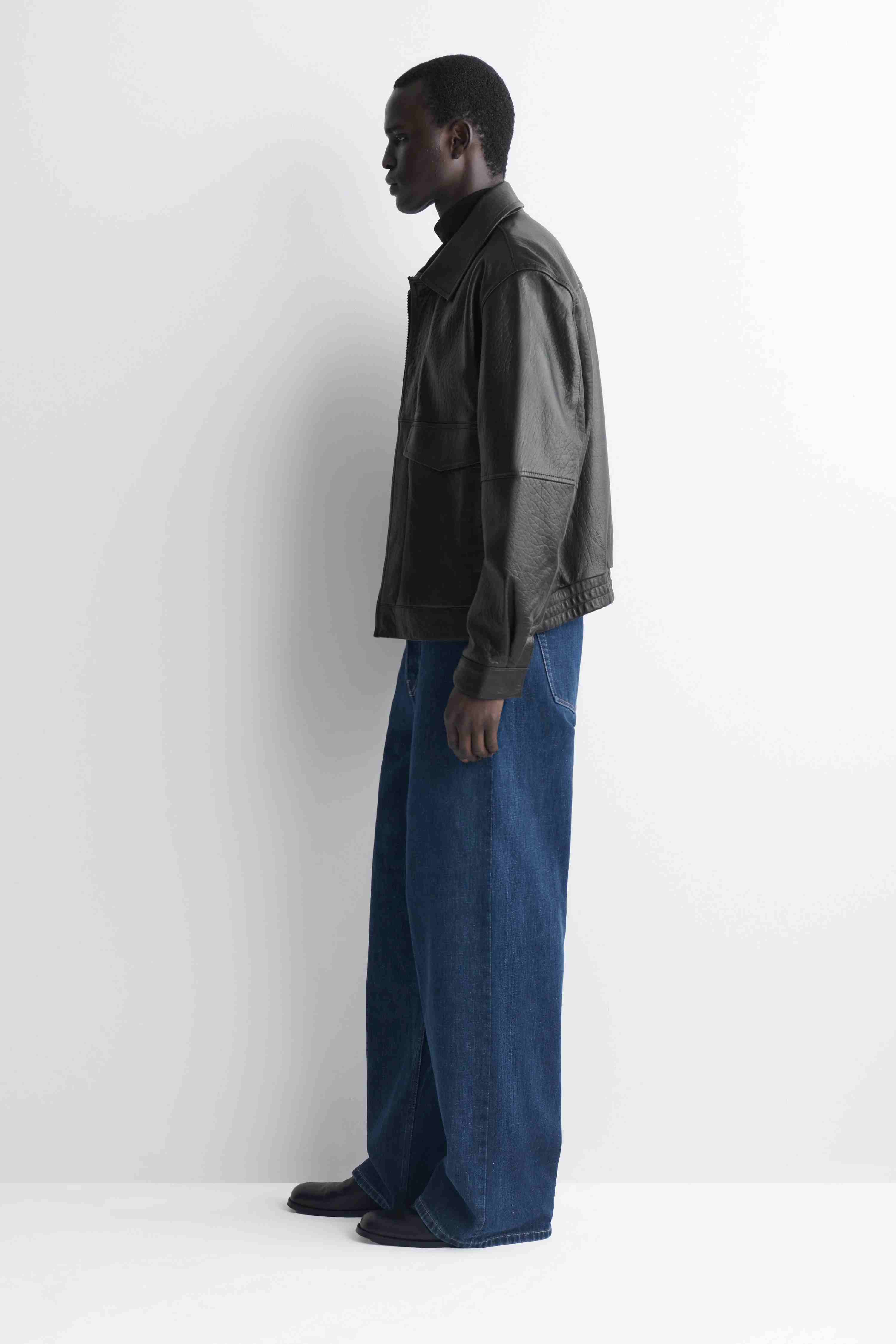 FOLD SELVEDGE LOOSE-FIT WIDE-LEG JEANS - 5