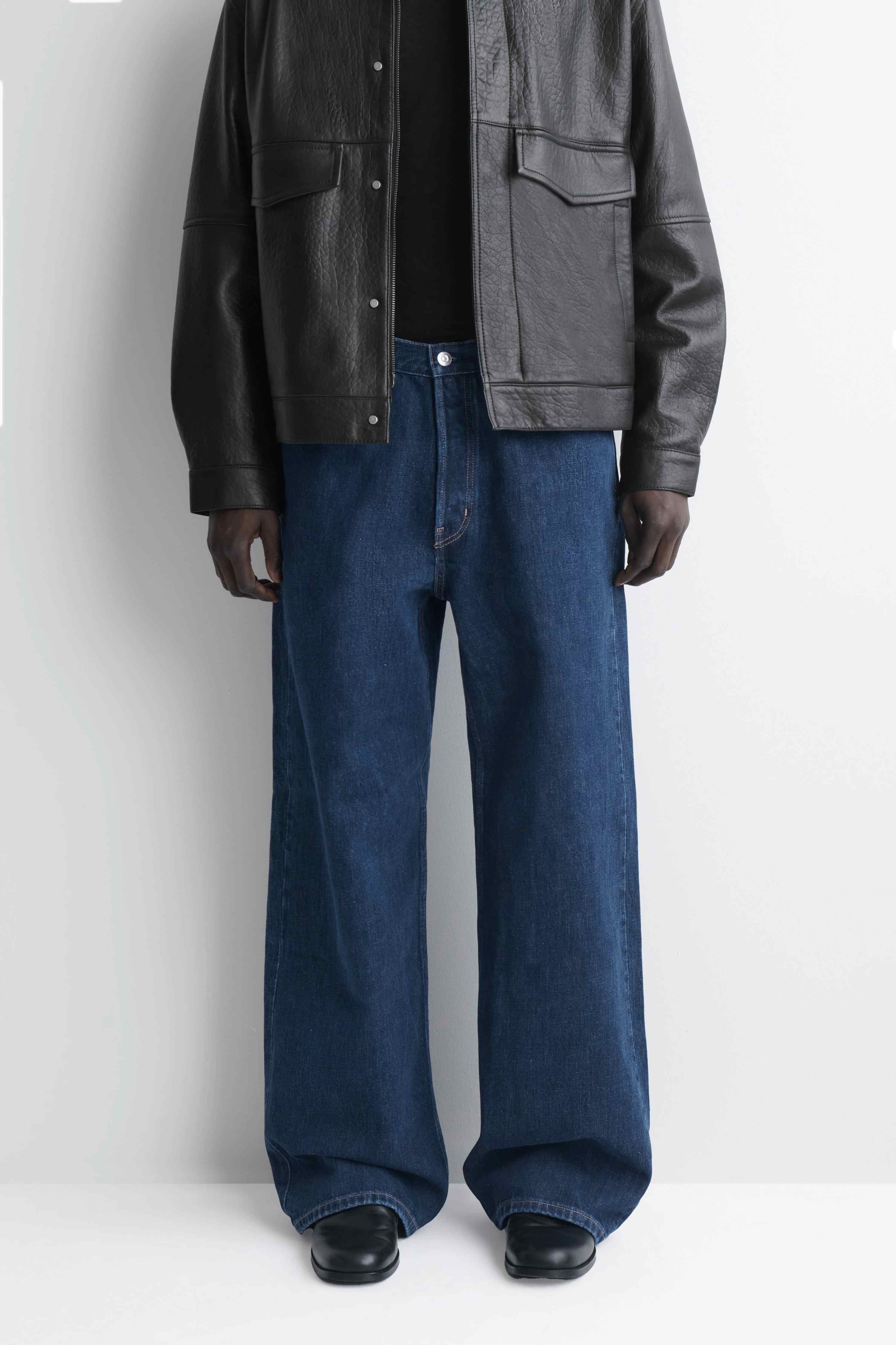 FOLD SELVEDGE LOOSE-FIT WIDE-LEG JEANS - 6