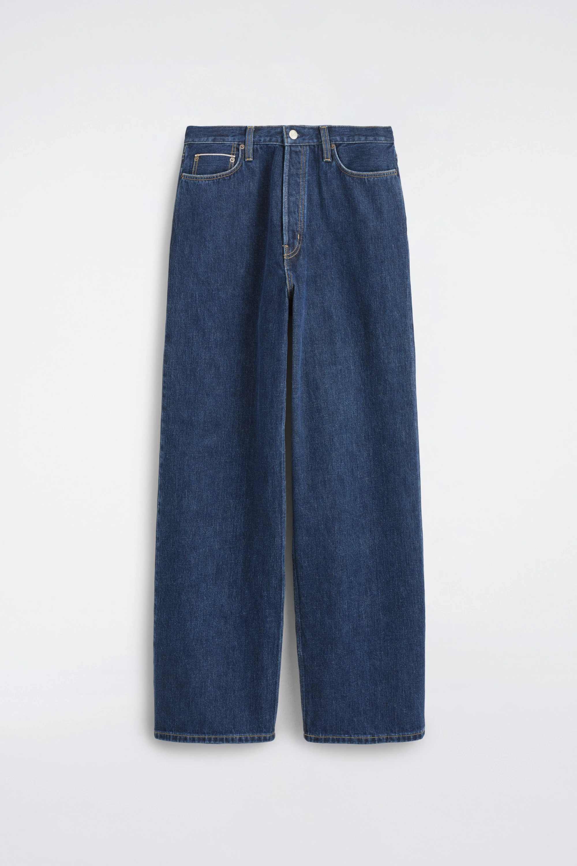 FOLD SELVEDGE LOOSE-FIT WIDE-LEG JEANS - 8