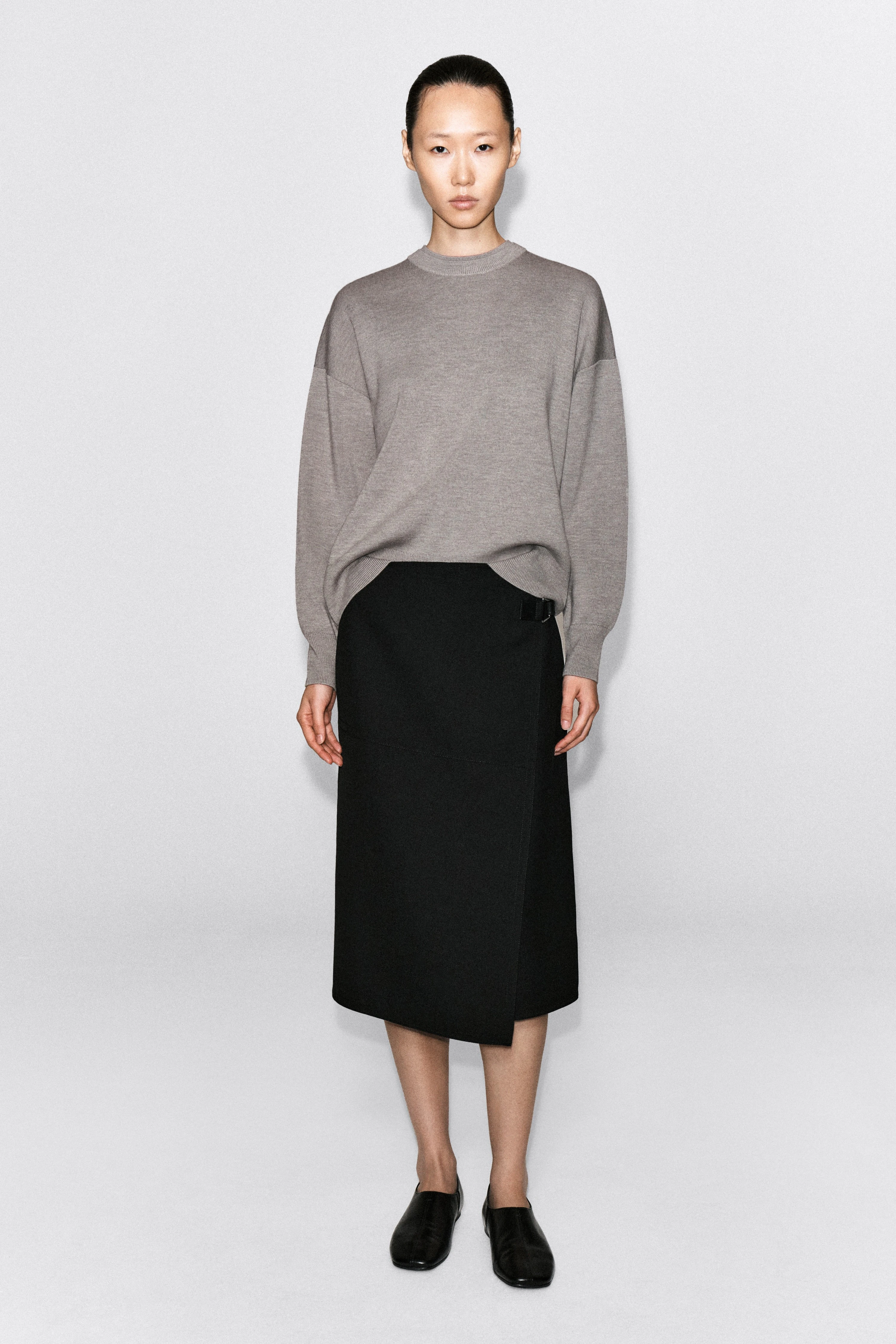 MERINO WOOL LAYERED CREW-NECK JUMPER - 3