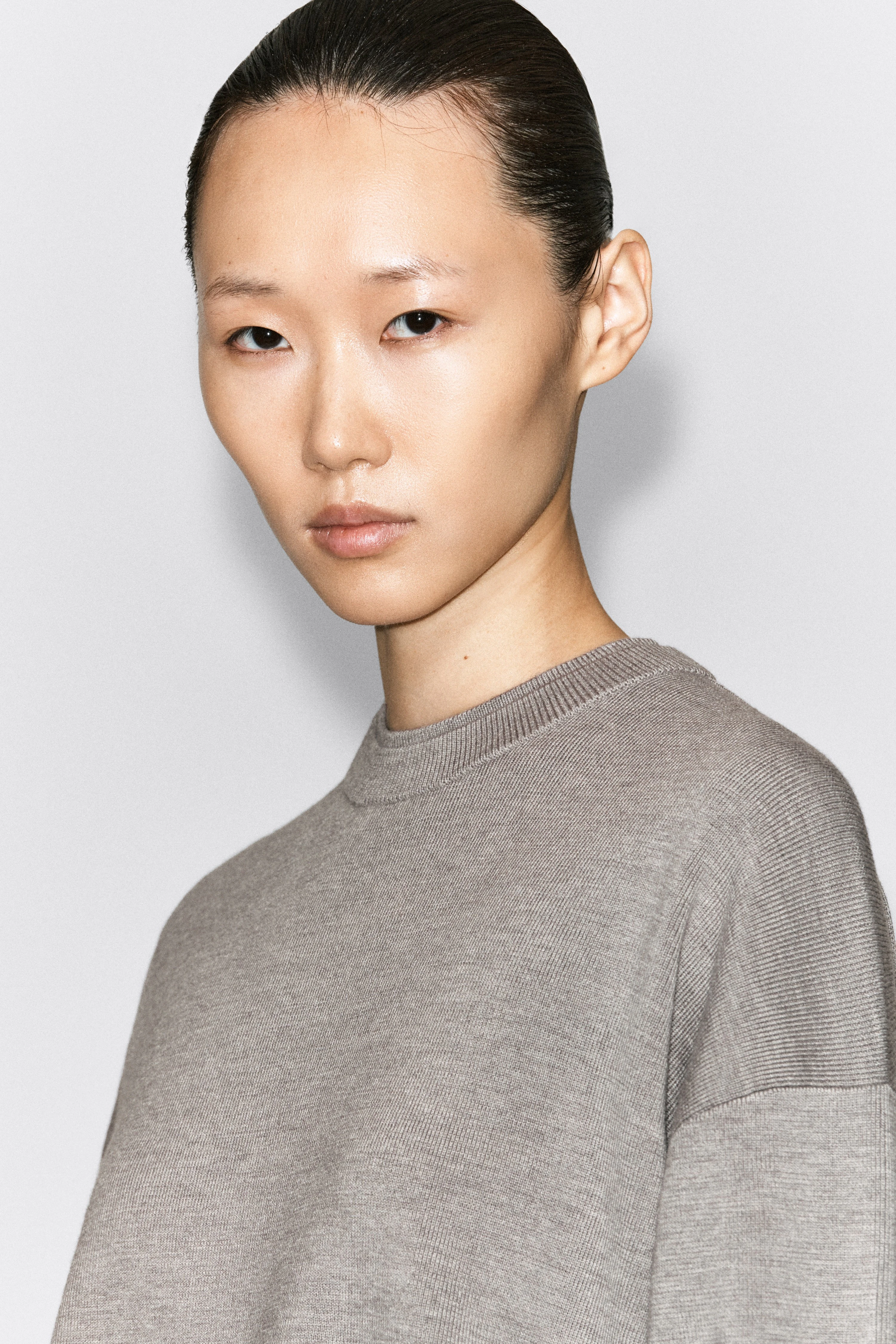 MERINO WOOL LAYERED CREW-NECK JUMPER - 6