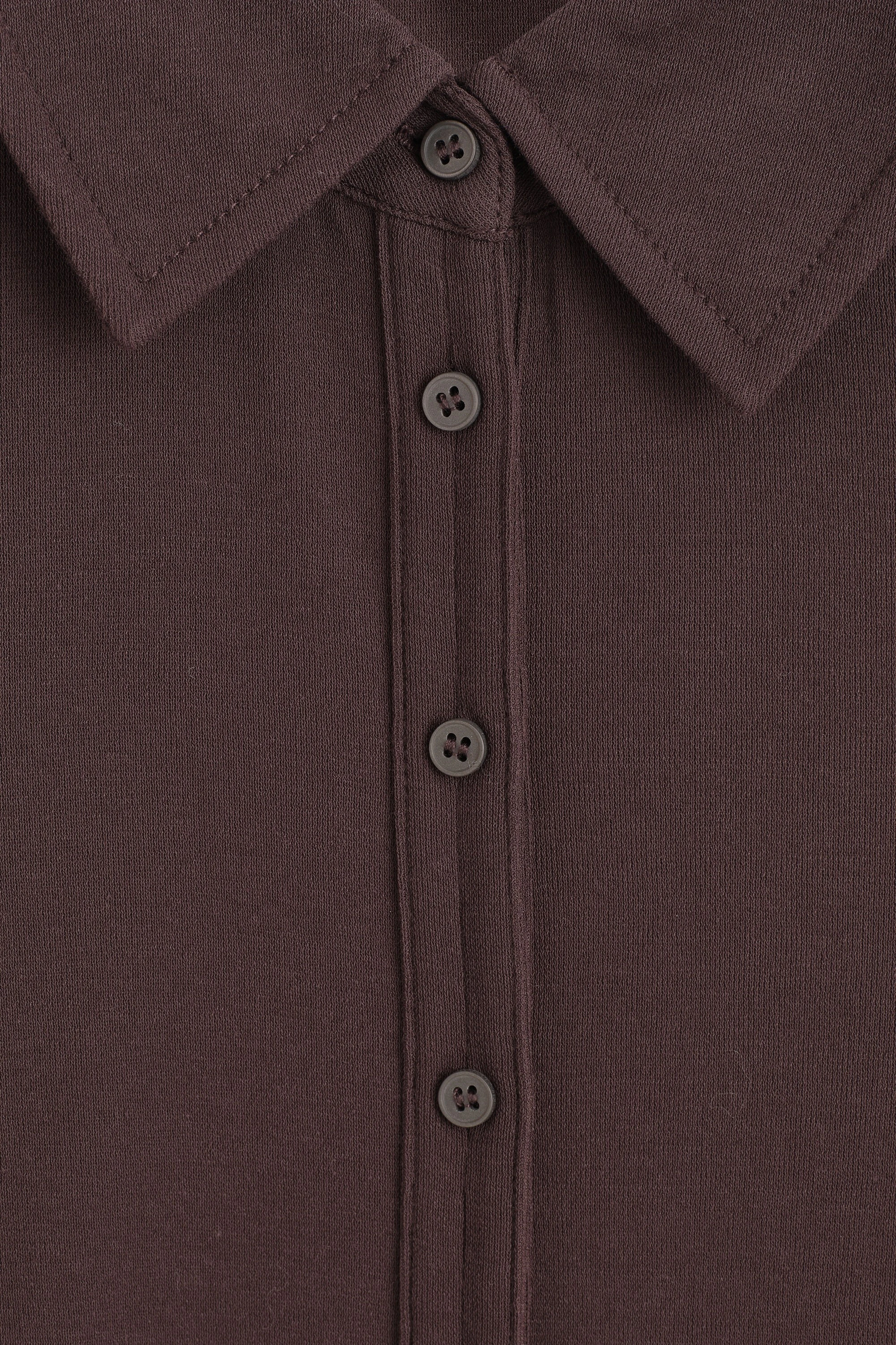 SCULPTED COTTON-JERSEY SHIRT - 8