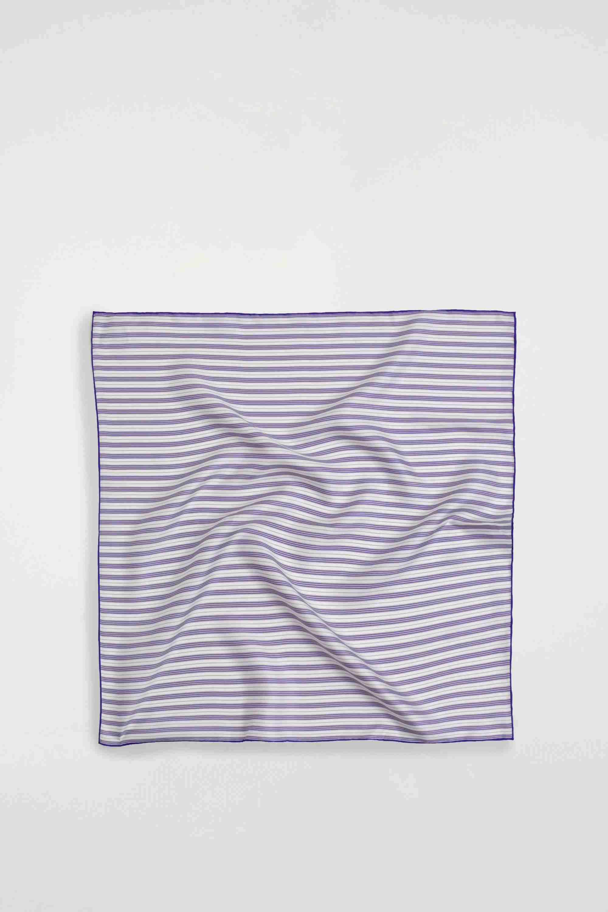 STRIPED SILK SCARF