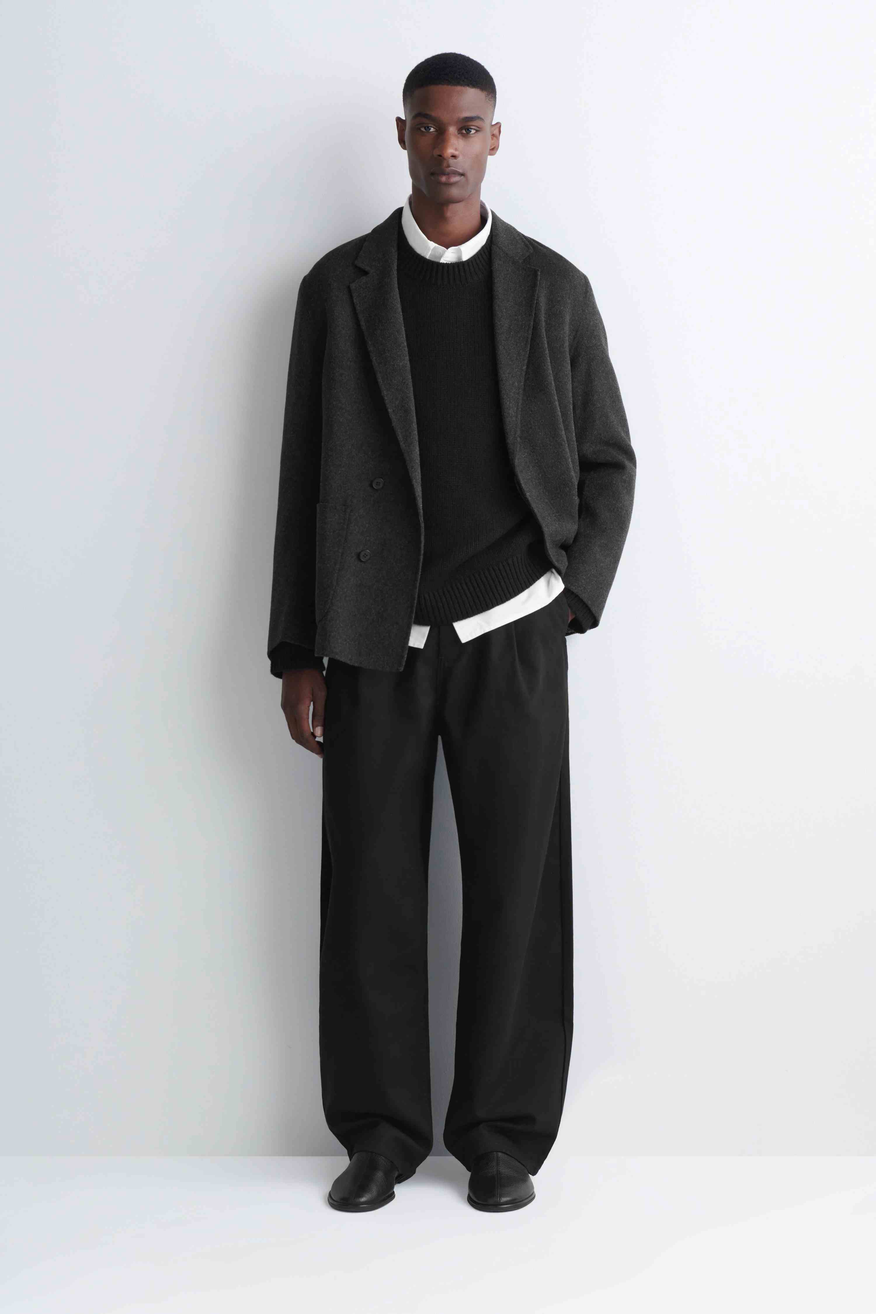 BUCKLED DENIM RELAXED-FIT BARREL-LEG TROUSERS - 1