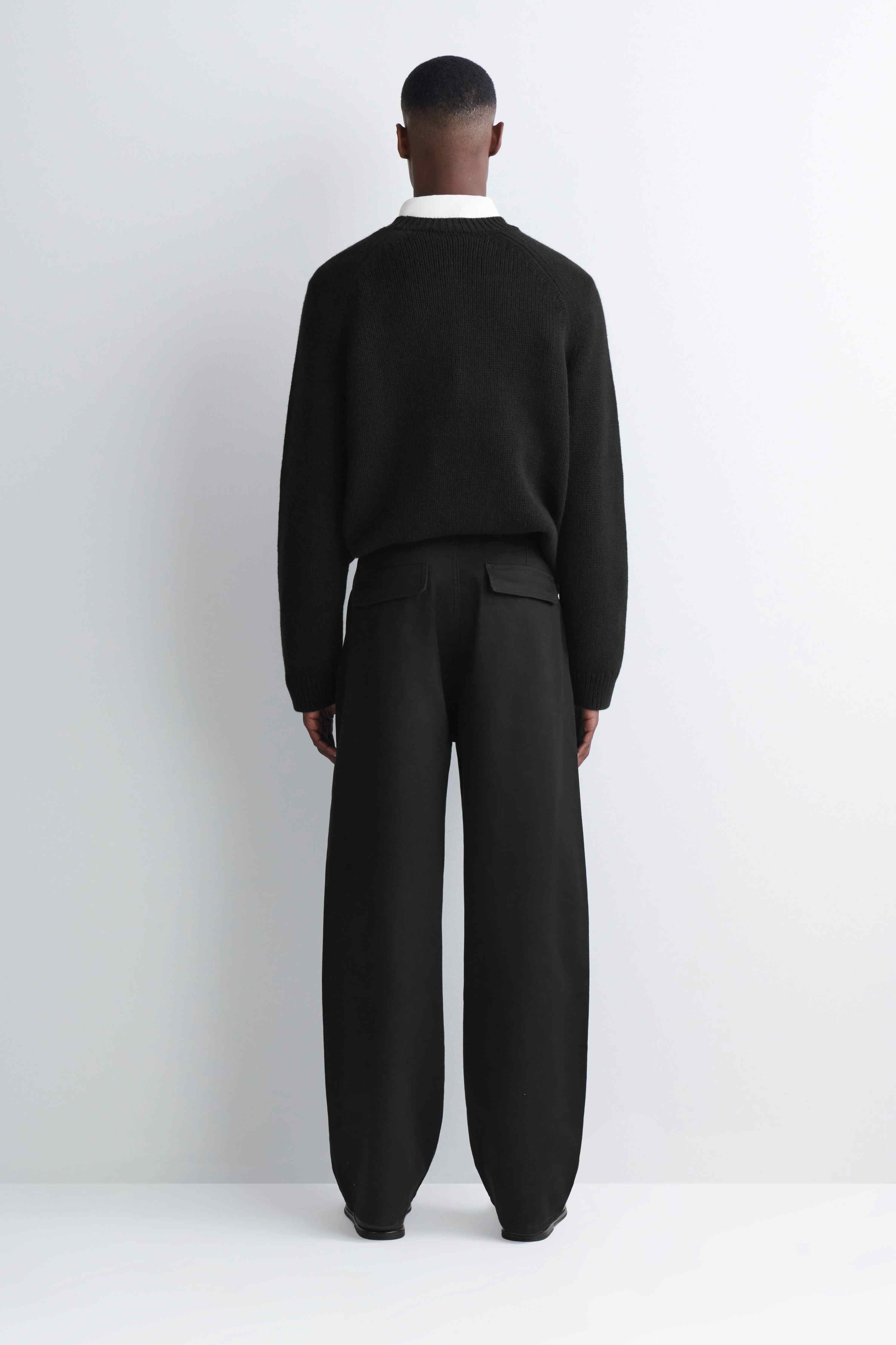 BUCKLED DENIM RELAXED-FIT BARREL-LEG TROUSERS - 2