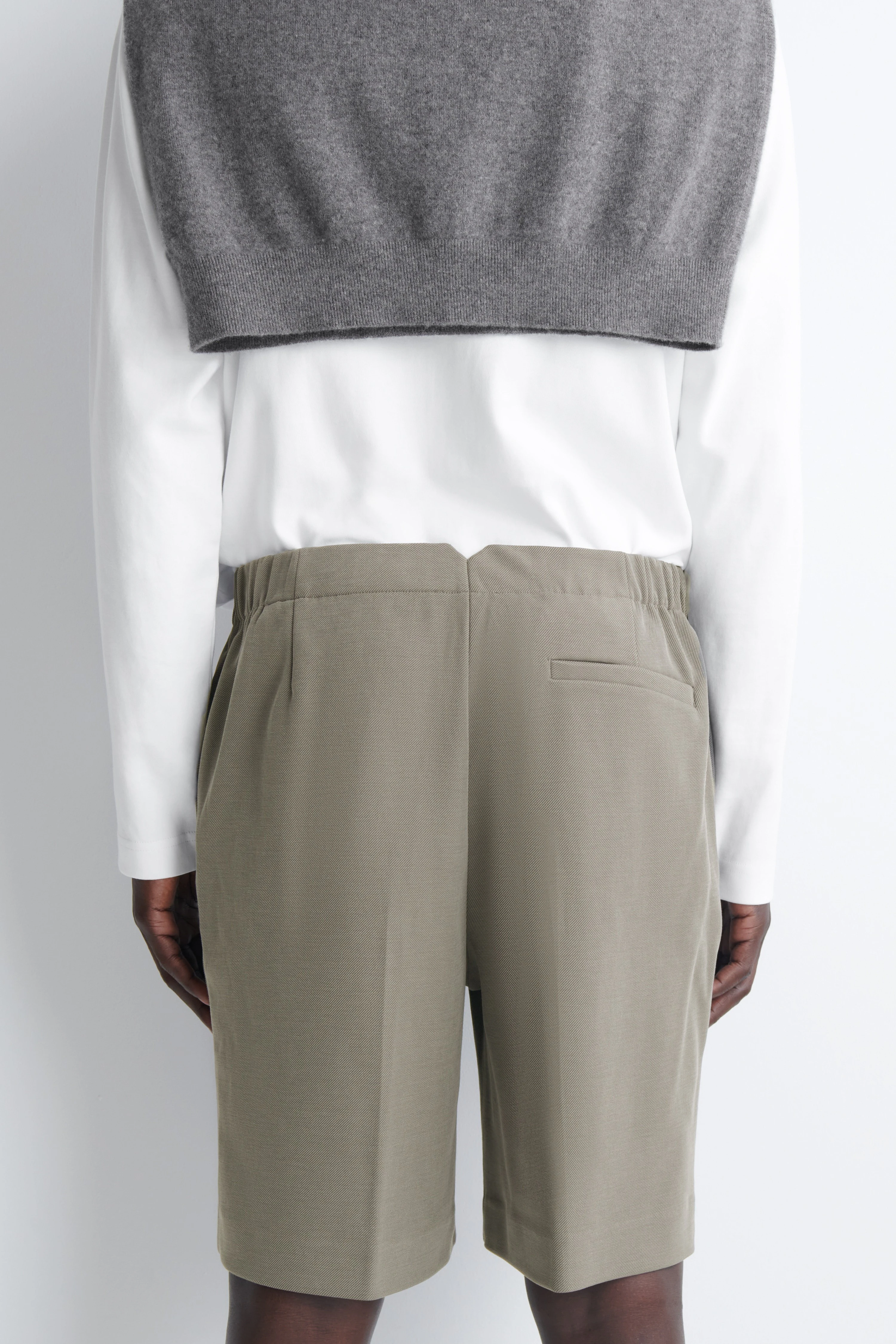 TAILORED BONDED-TWILL SHORTS - 2