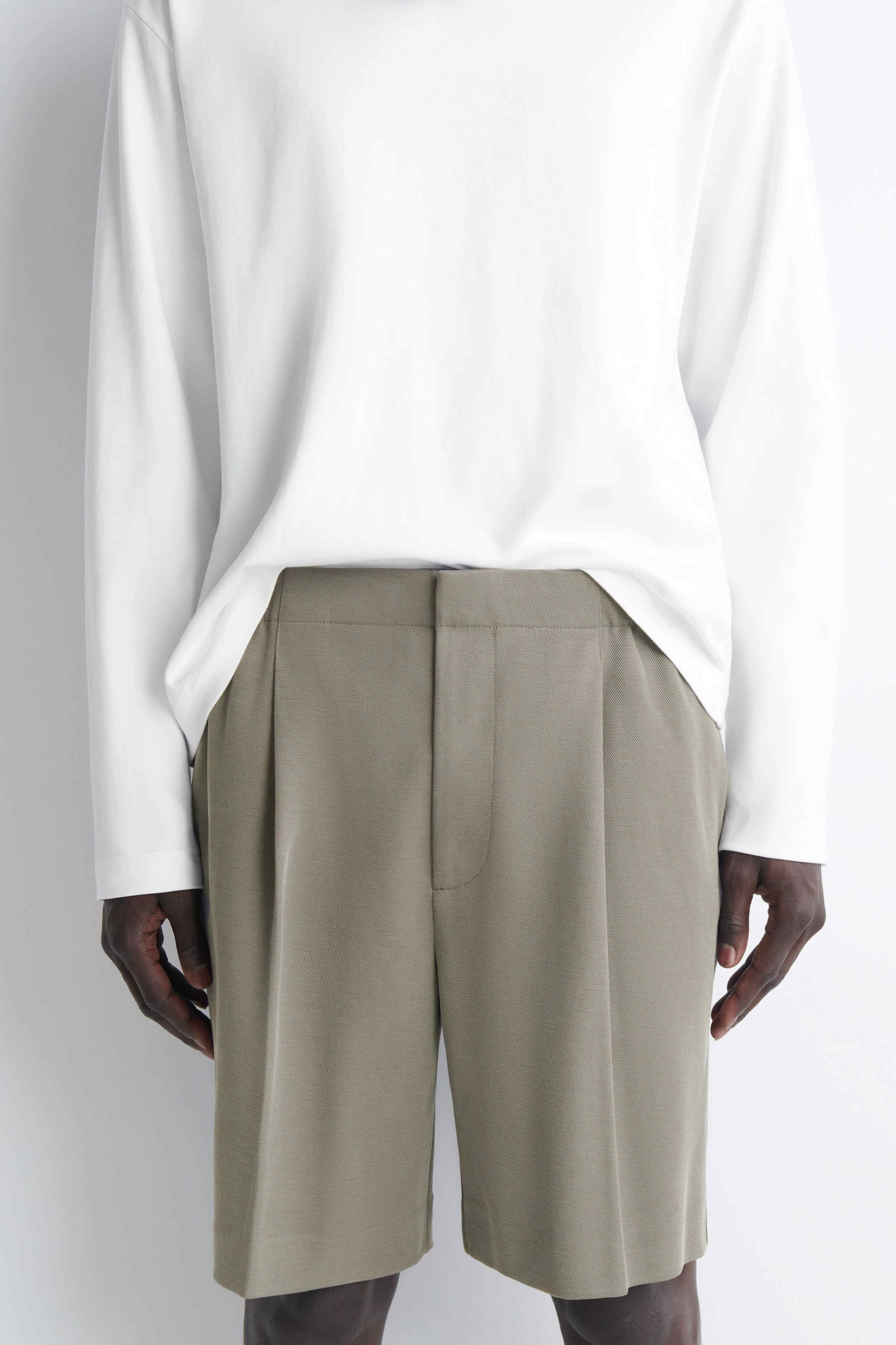 TAILORED BONDED-TWILL SHORTS - 4