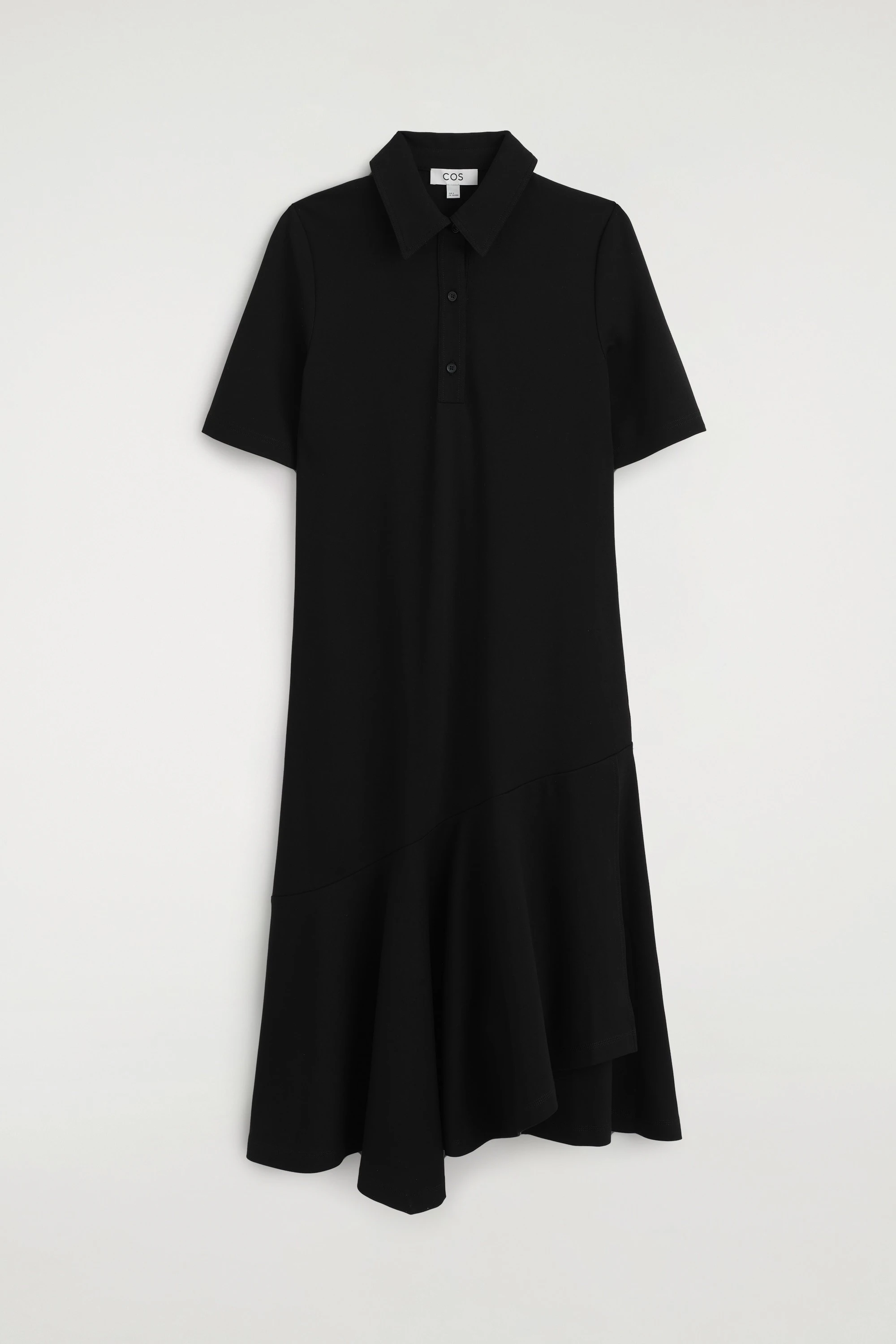 FLARED JERSEY MIDI SHIRT DRESS - 6