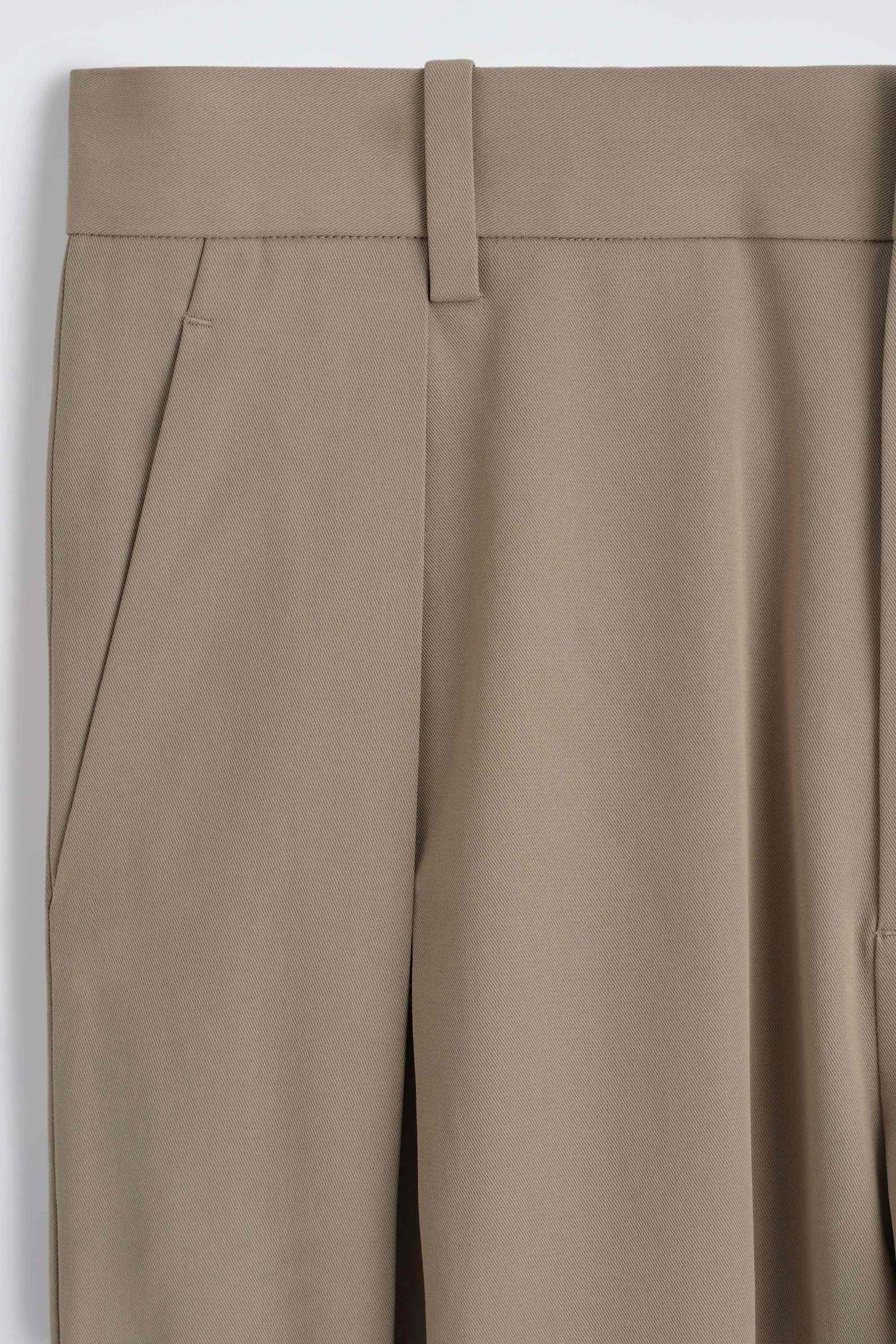 PLEATED COTTON RELAXED-FIT WIDE-LEG TROUSERS - 7