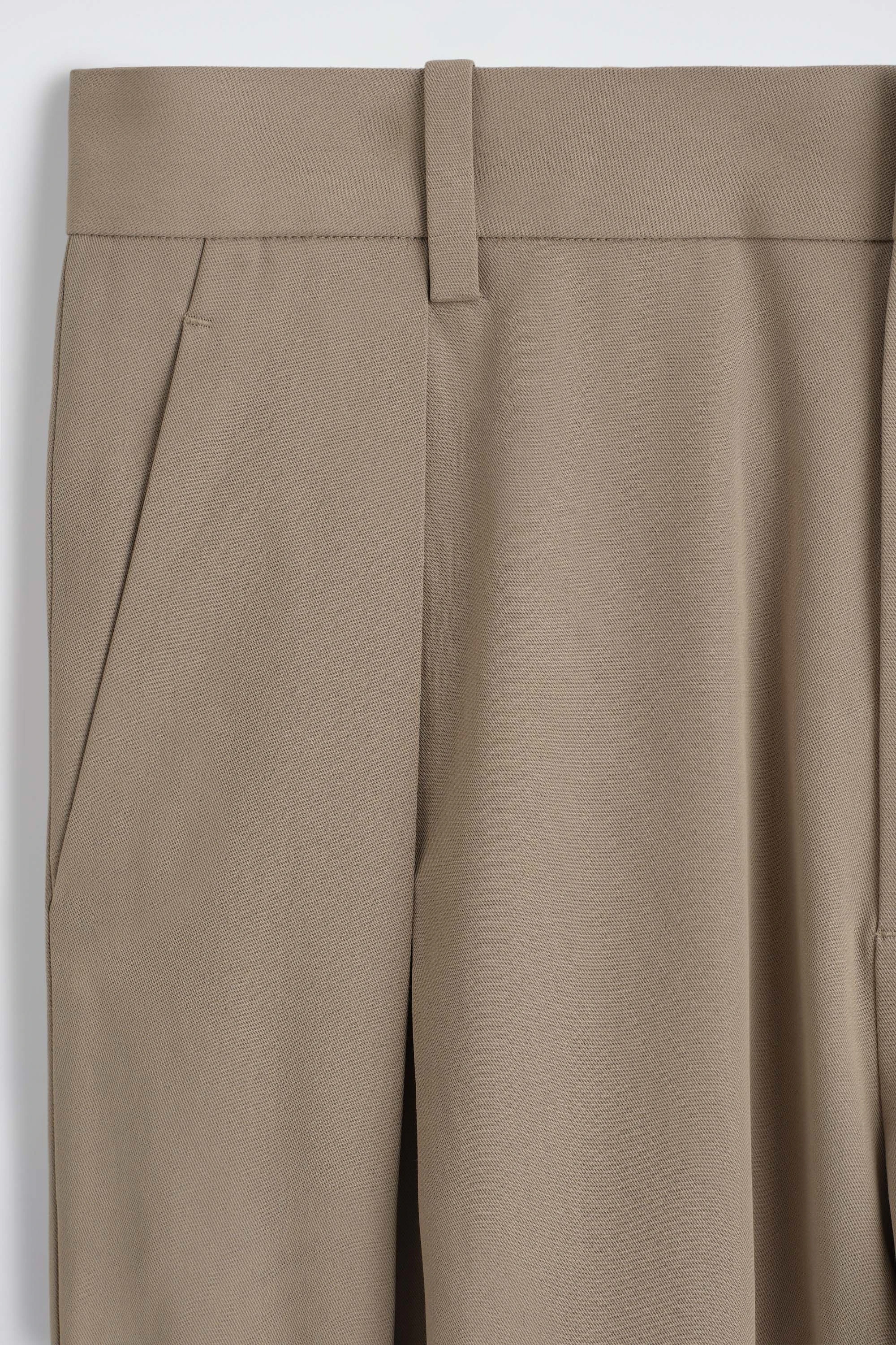 PLEATED COTTON RELAXED-FIT WIDE-LEG TROUSERS - 7