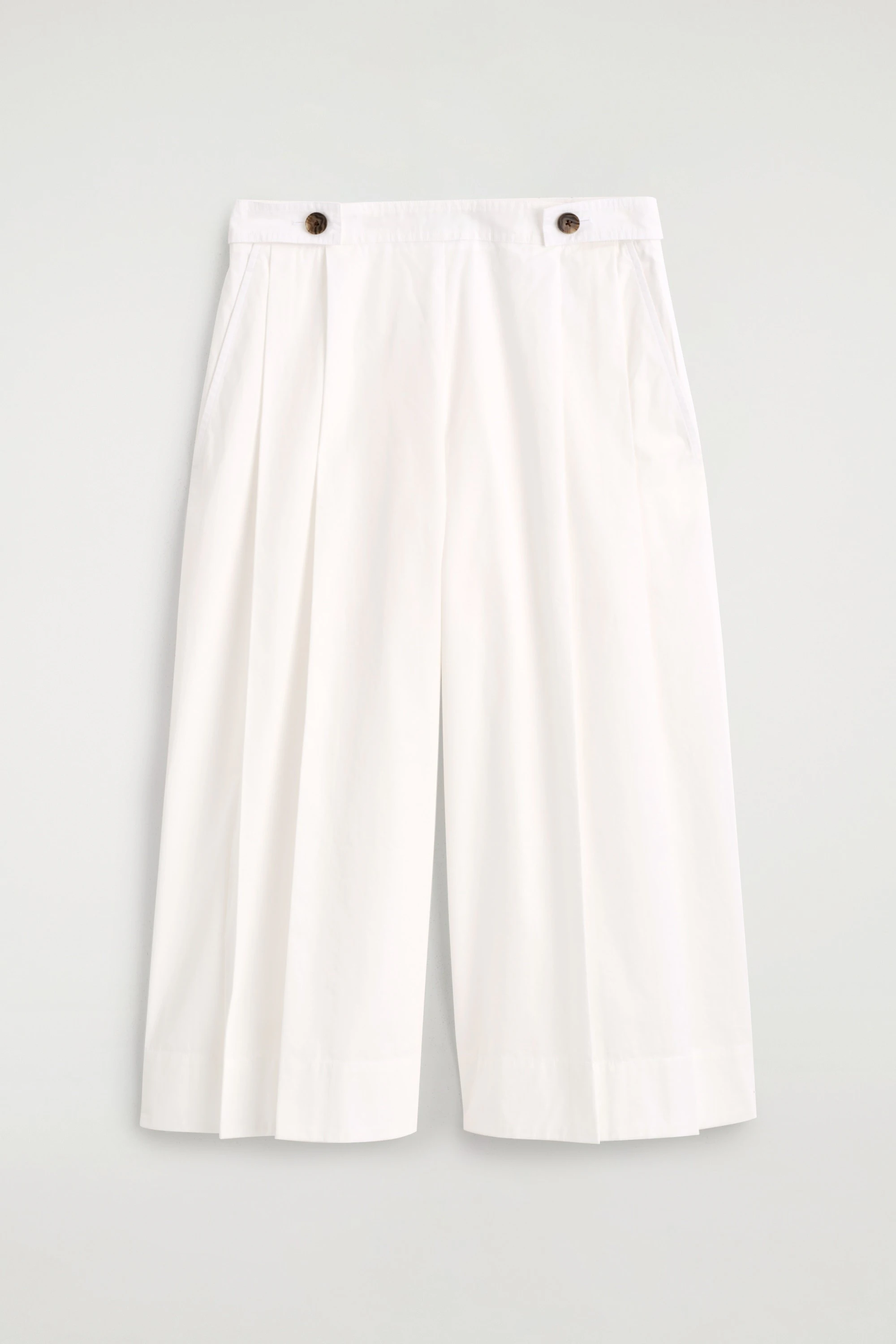 BUTTON-DETAIL COTTON CULOTTES - 6
