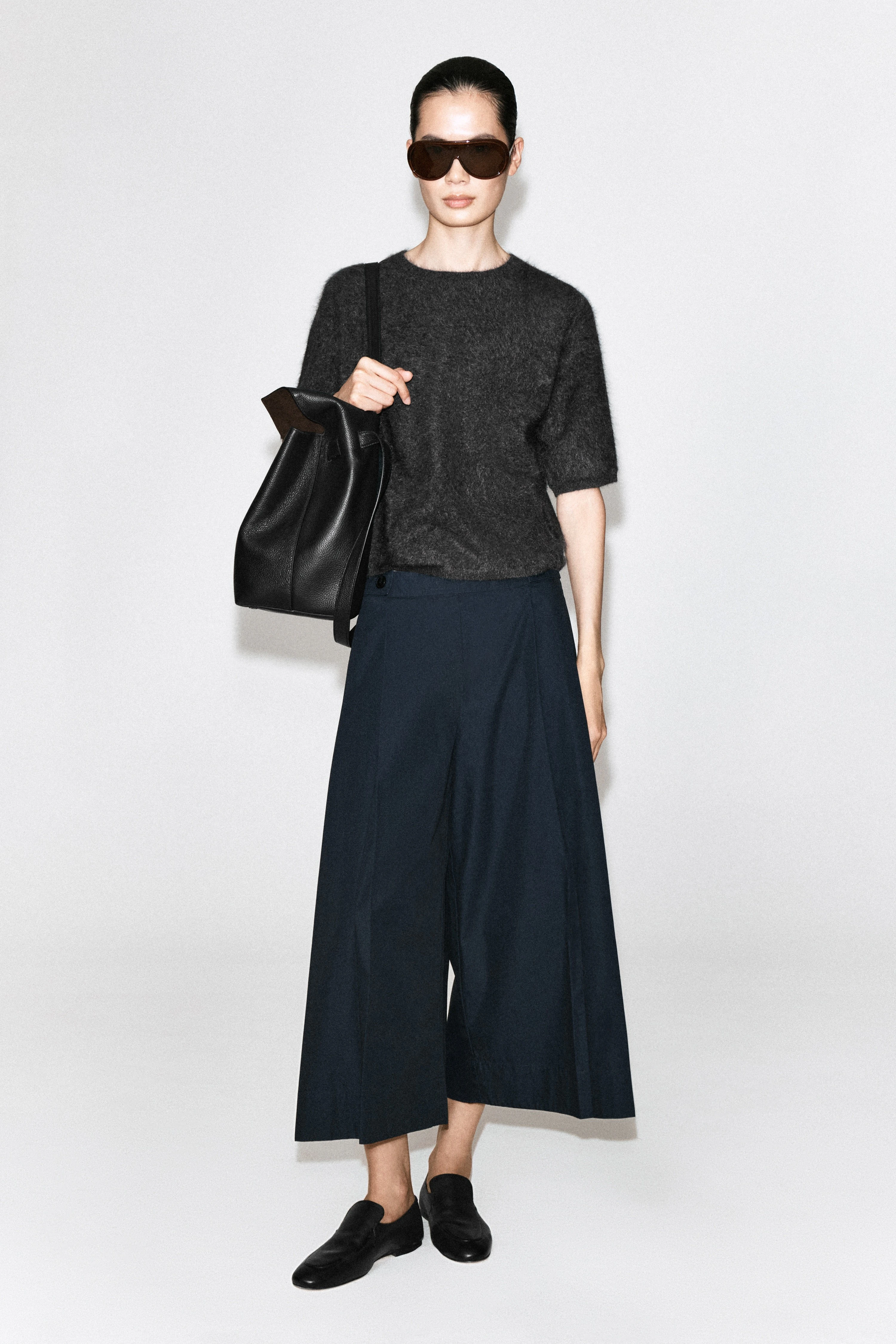BUTTON-DETAIL COTTON CULOTTES - 3