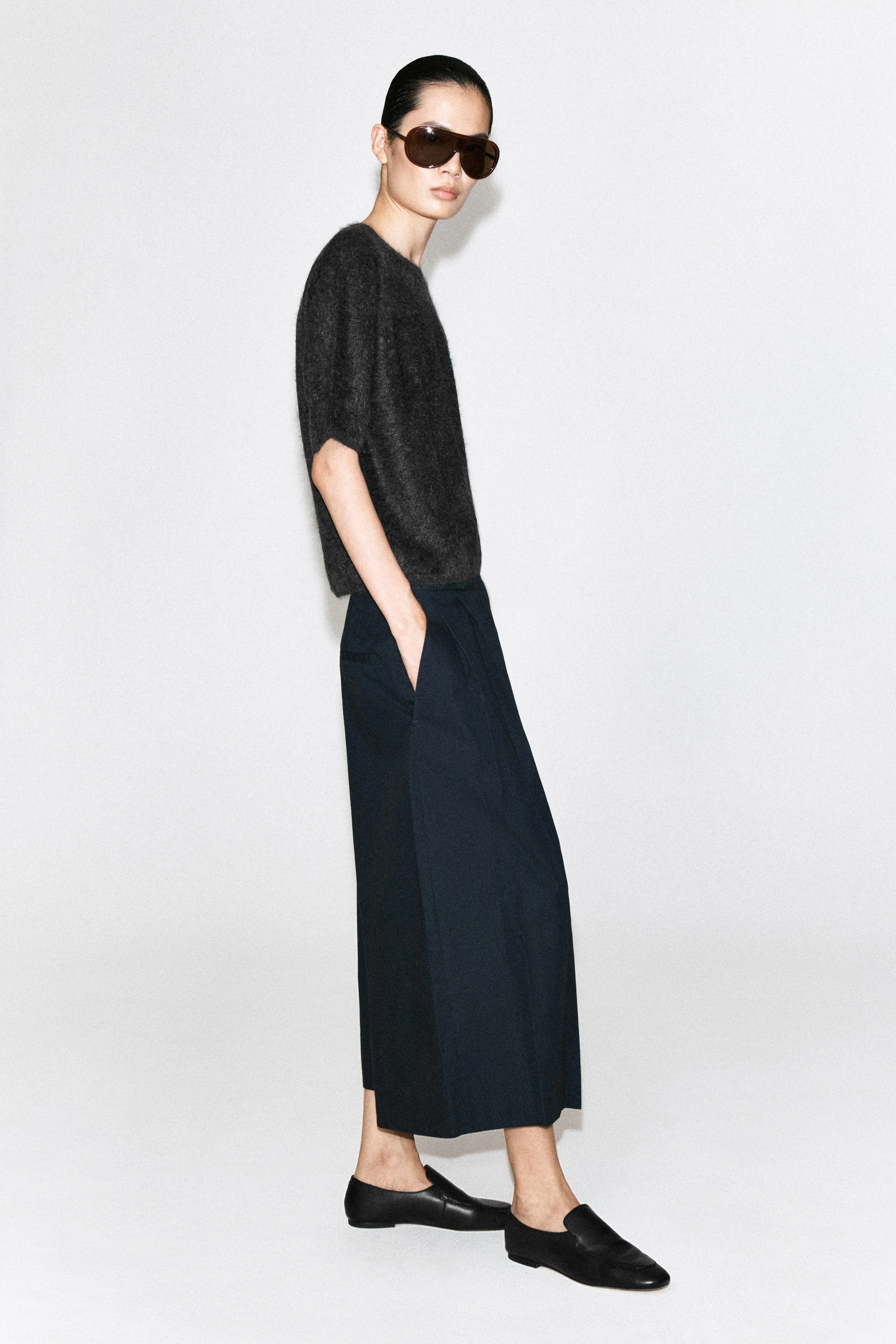 BUTTON-DETAIL COTTON CULOTTES - 4