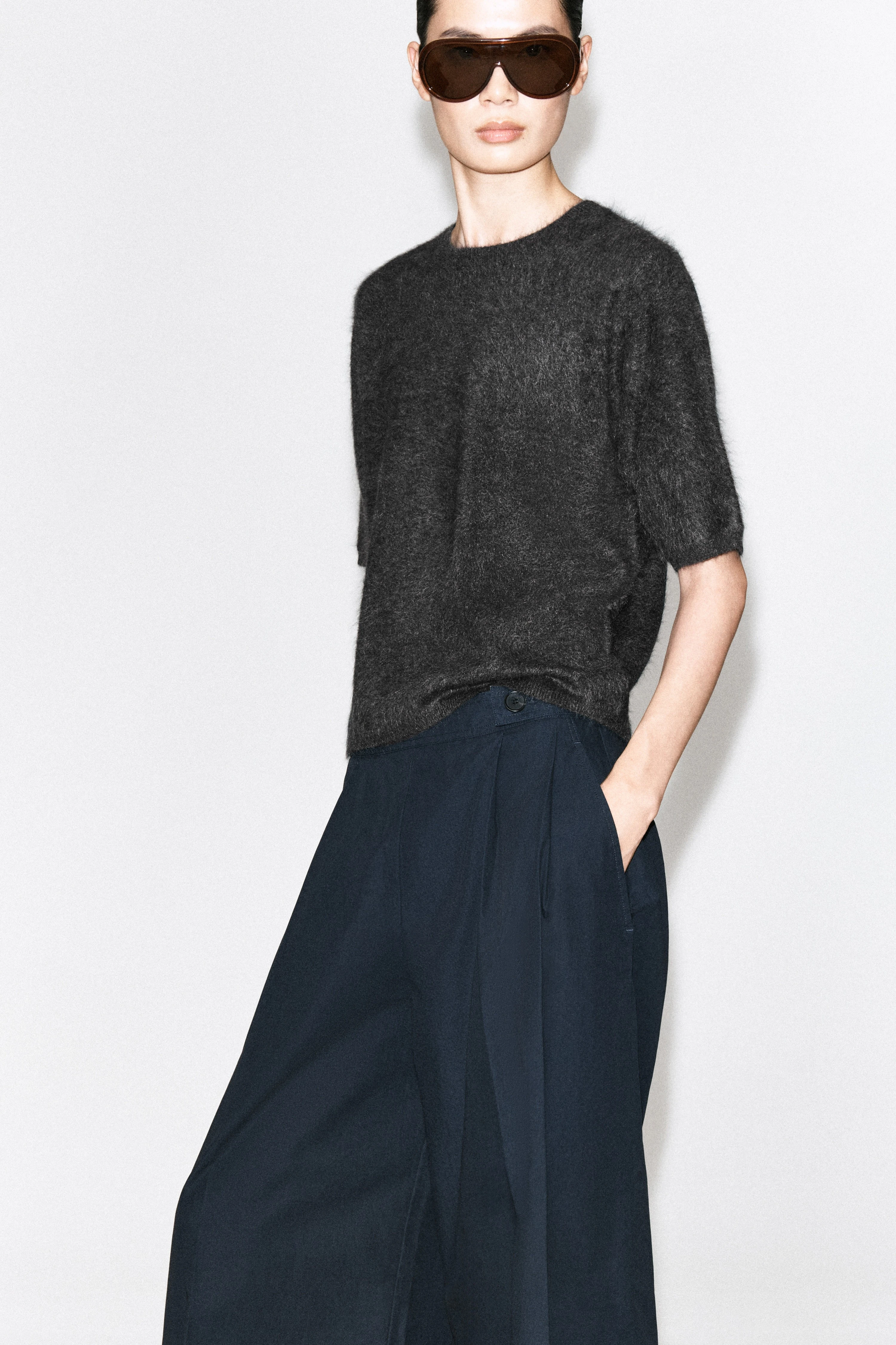 BUTTON-DETAIL COTTON CULOTTES - 5