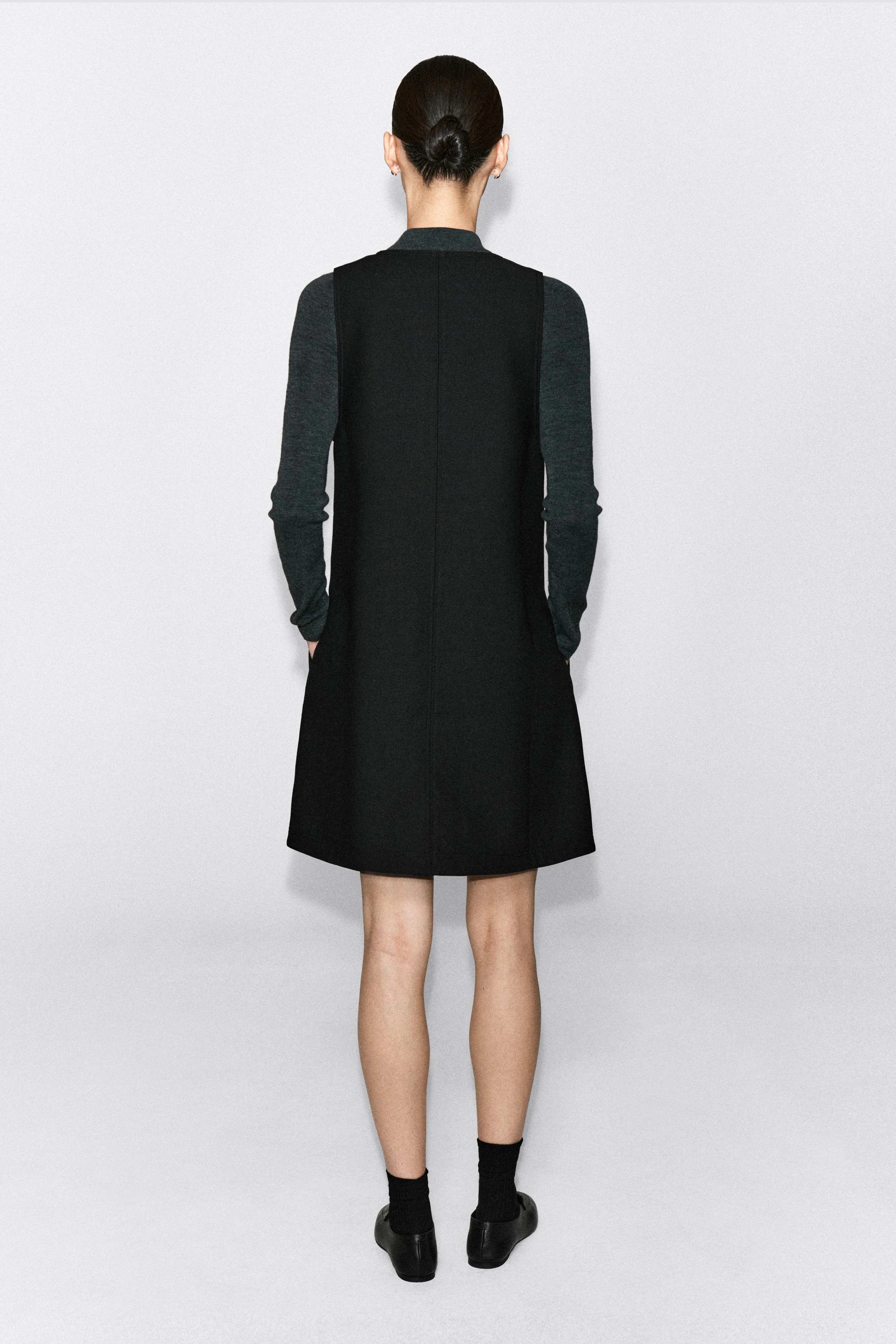 TAILORED TWILL MINI DRESS