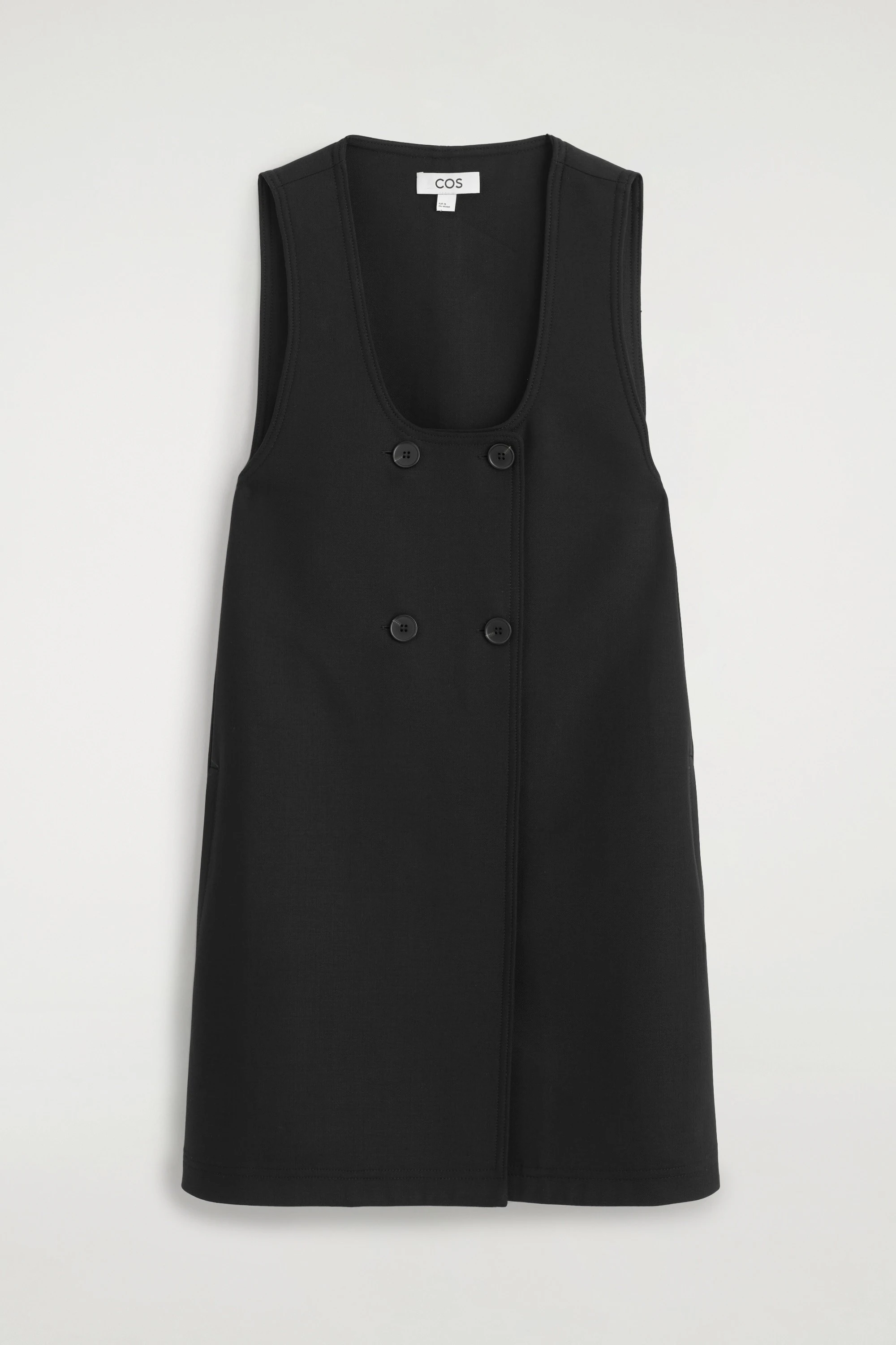 TAILORED TWILL MINI DRESS - 6