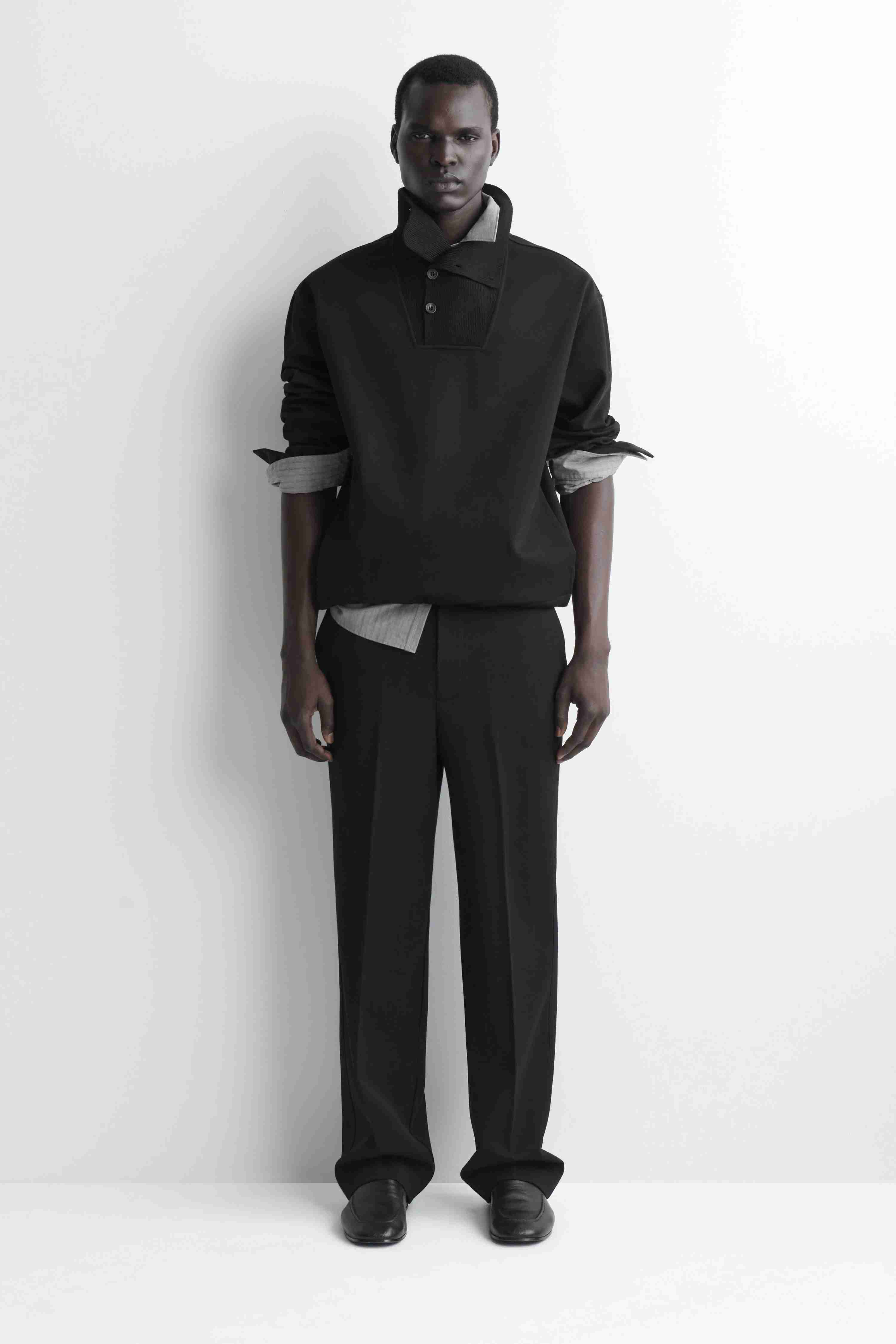 WOOL-JERSEY RELAXED-FIT STRAIGHT-LEG TROUSERS - 1