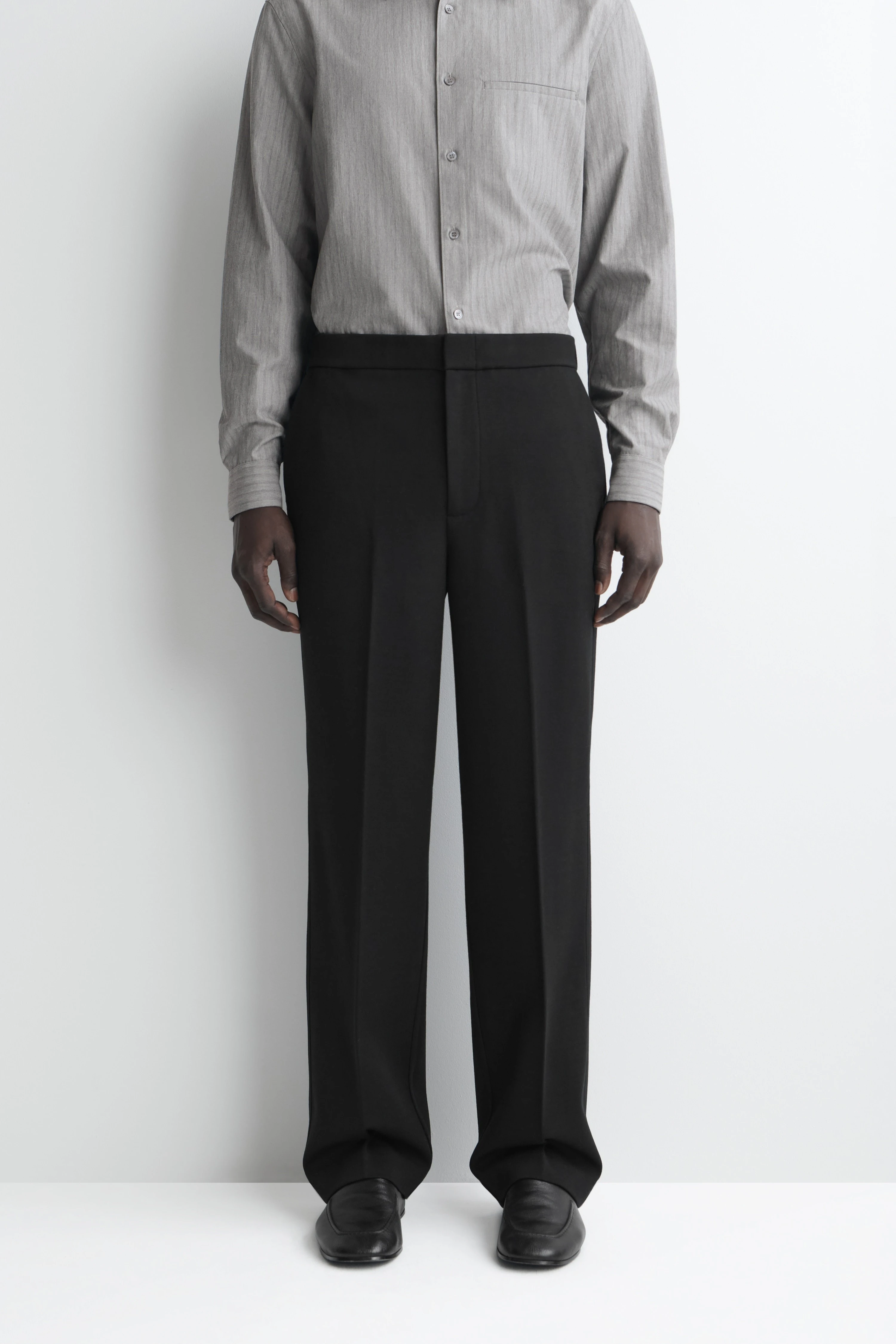 WOOL-JERSEY RELAXED-FIT STRAIGHT-LEG TROUSERS - 4