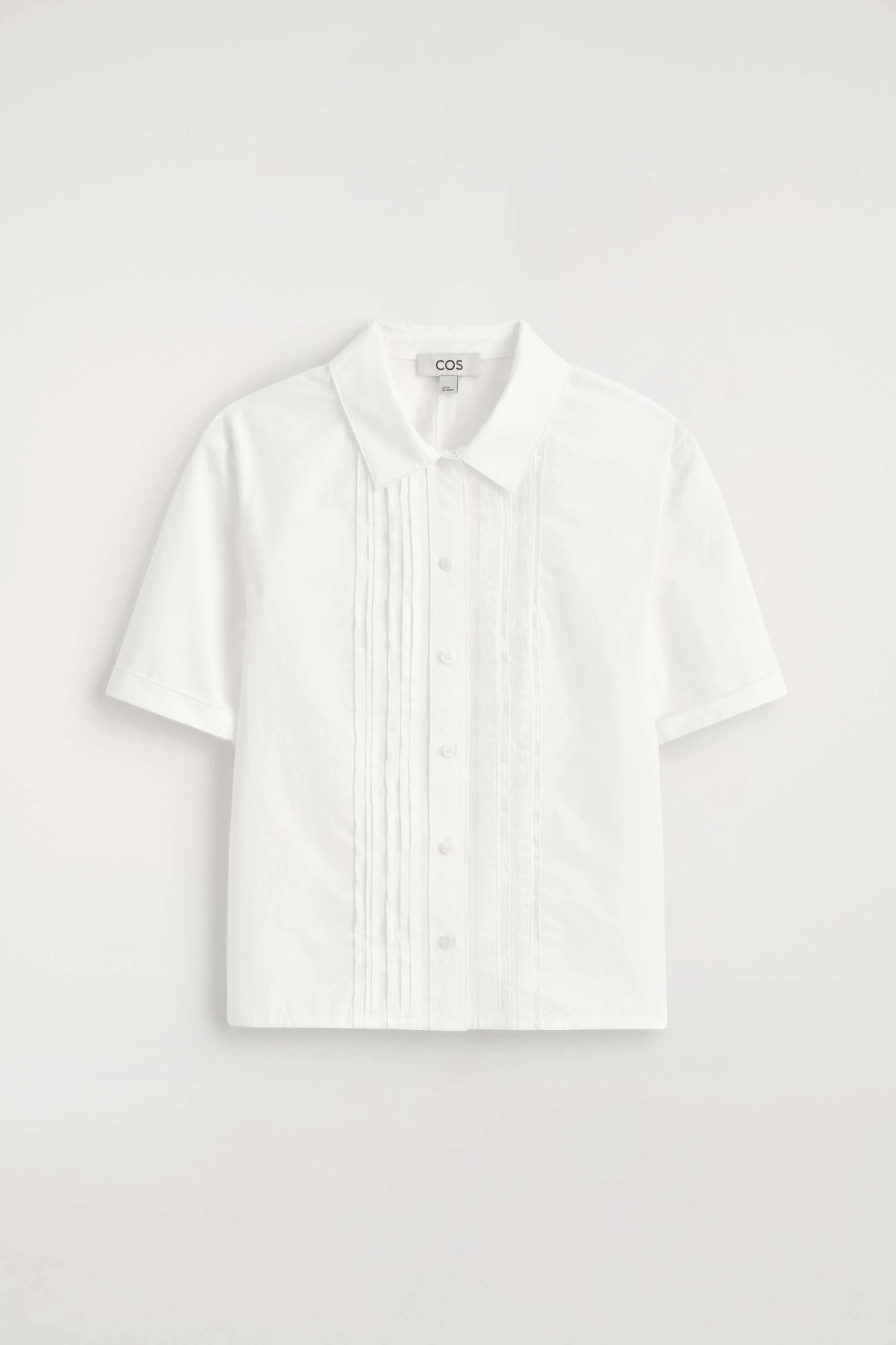 RUFFLED PINTUCKED COTTON BLOUSE - 7