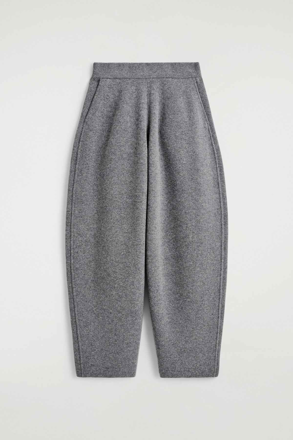 MERINO WOOL BARREL-LEG TROUSERS | COS