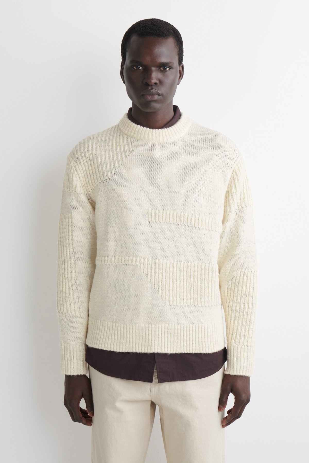 LADDER-STITCH WOOL JUMPER | COS