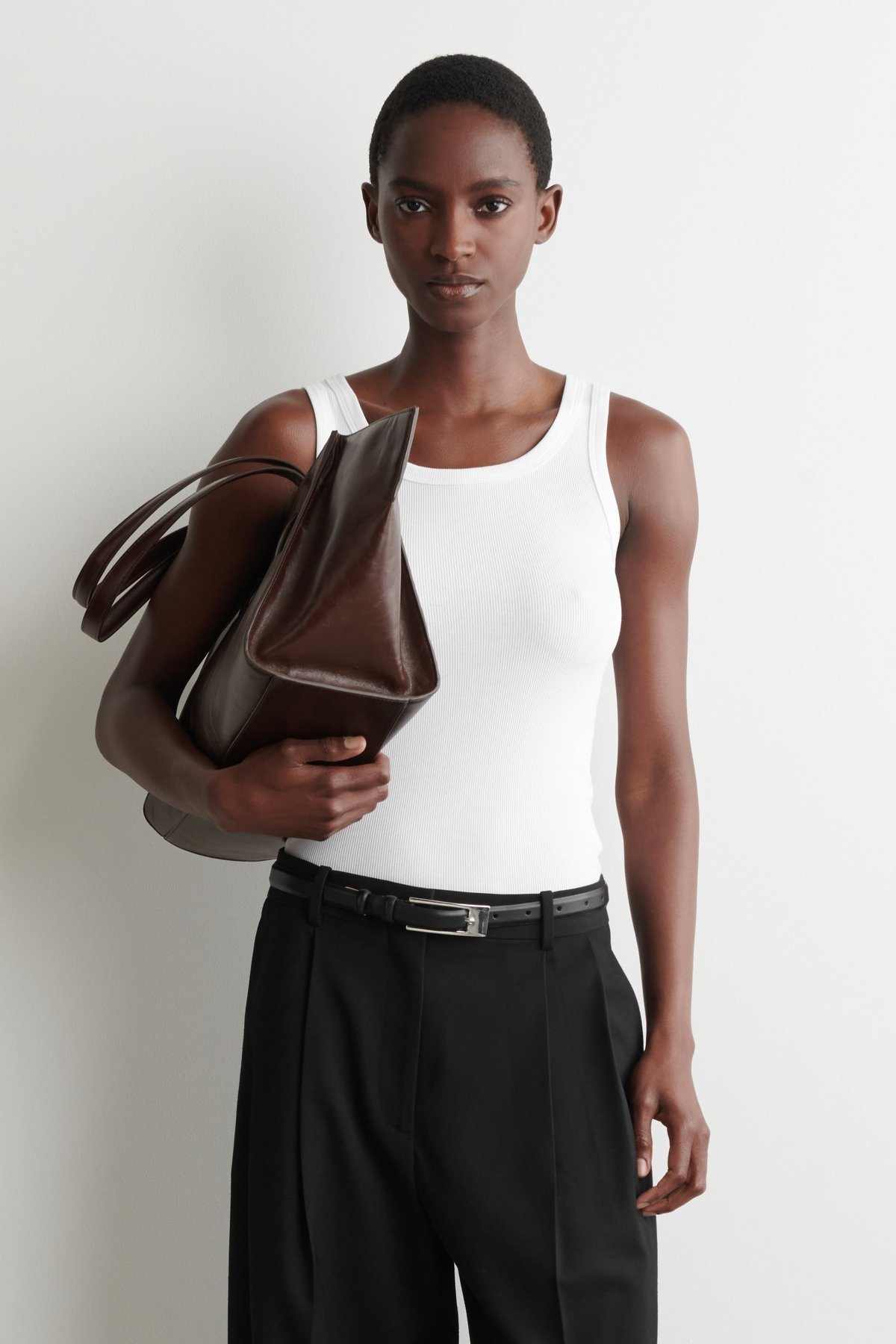 RIBBED COTTON TANK TOP | COS