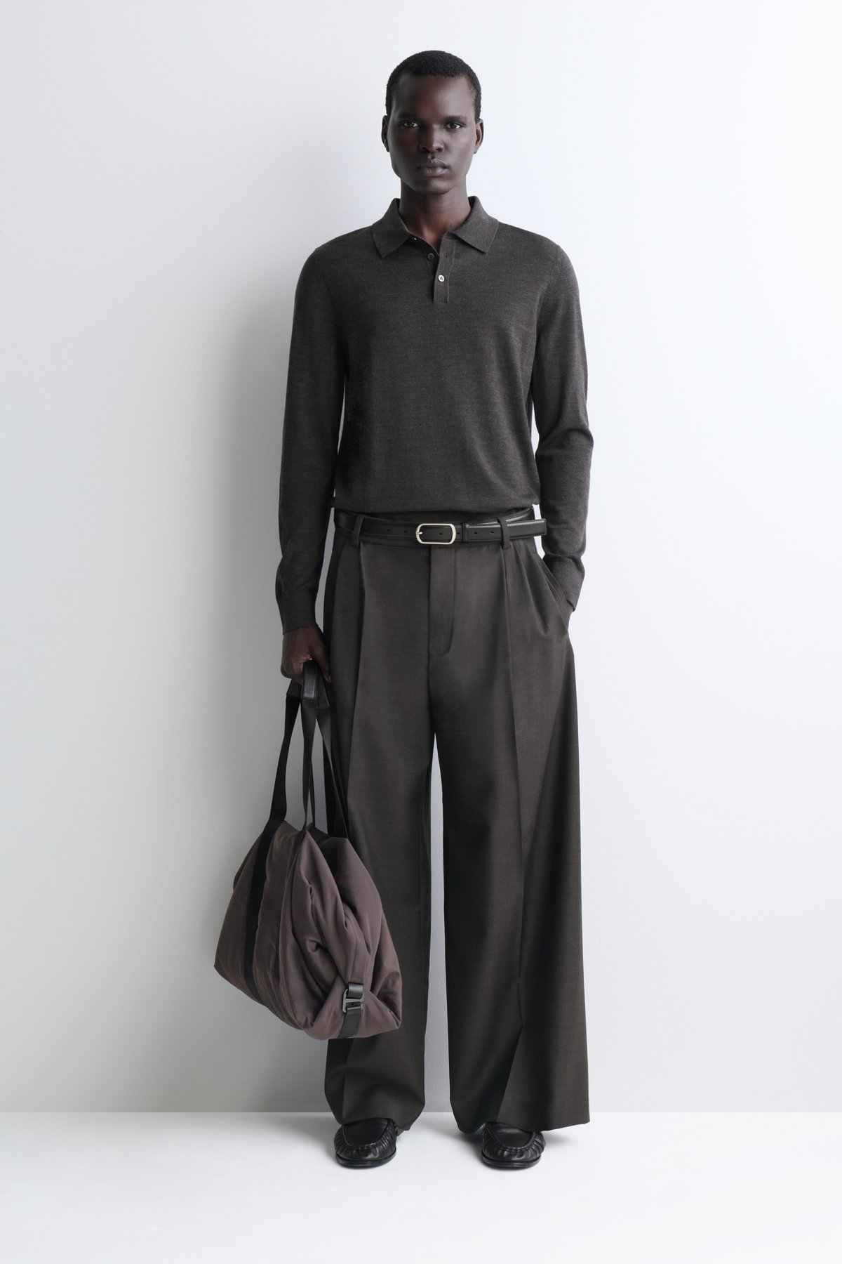 LEATHER-DETAIL DUFFLE BAG - NYLON | COS