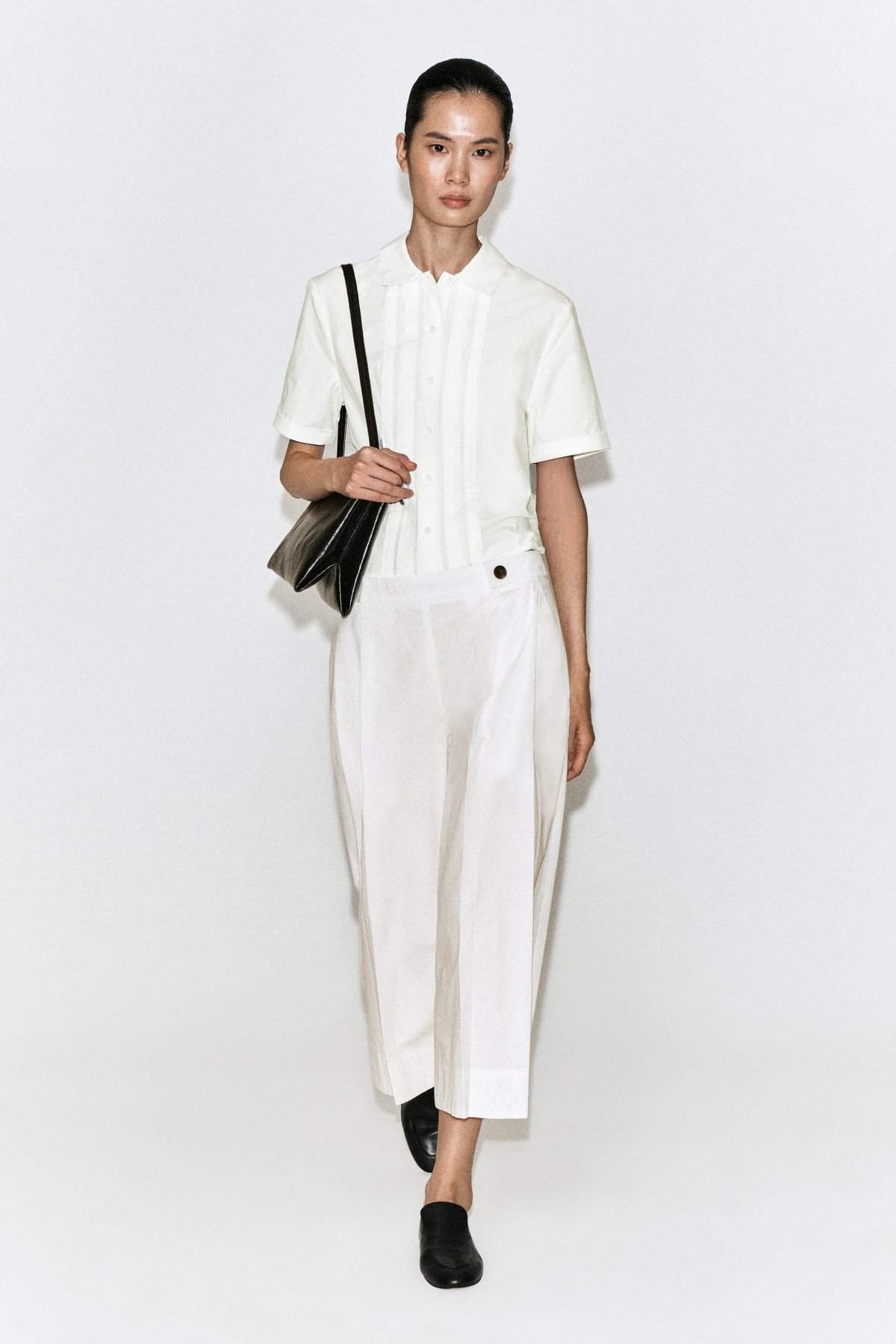 BUTTON-DETAIL COTTON CULOTTES | COS