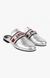 Kace Silver Closed Flats & Ballerinas