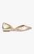 Firenze Gold Closed Flats & Ballerinas