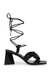 Miraya Black Heel Sandals