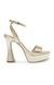 Lashed Gold Heel Sandals
