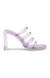 Lucite Blue Heel Sandals