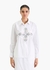 Emb pintuck white shirt