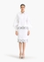 Relaxed white shirt with scallop emb hem