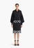 Relaxed black shirt with scallop emb hem