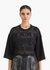 Petal patchwork black t-shirt