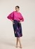 Crop panelled tshirt with cherry blossom emb