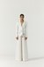 Pansy Hand Embellished White Jacket