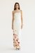 Sequined White Corset Dress With  Embroidery