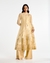 Embroidered Organza Gold Kurta