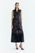 Bandhani Black Sleeveless Trench