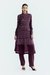 Bandhani Wine Hand Embroided Kurta
