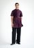 Bandhani Wine Men's Short Kurta